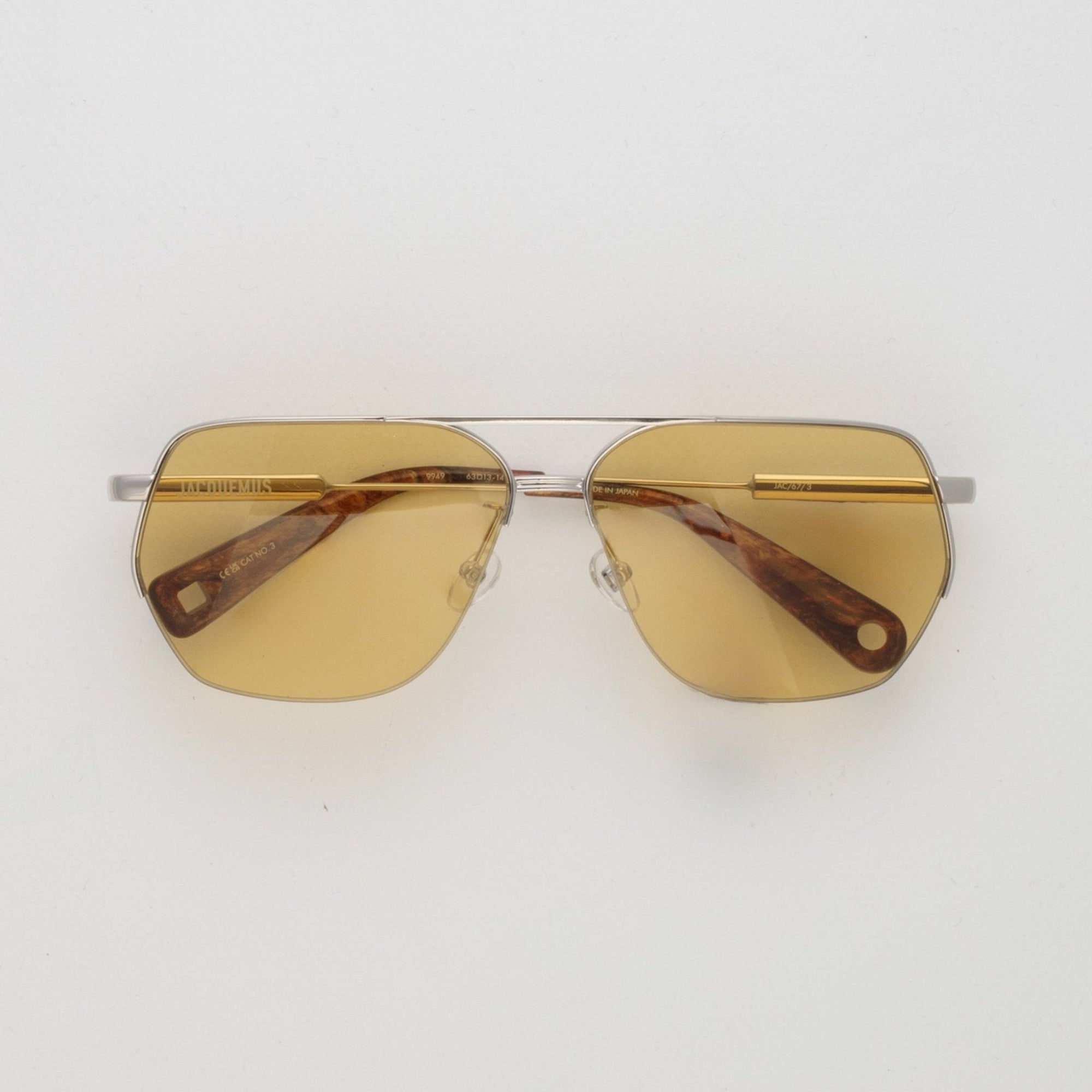 Aviador Sunglasses in Silver and Yellow