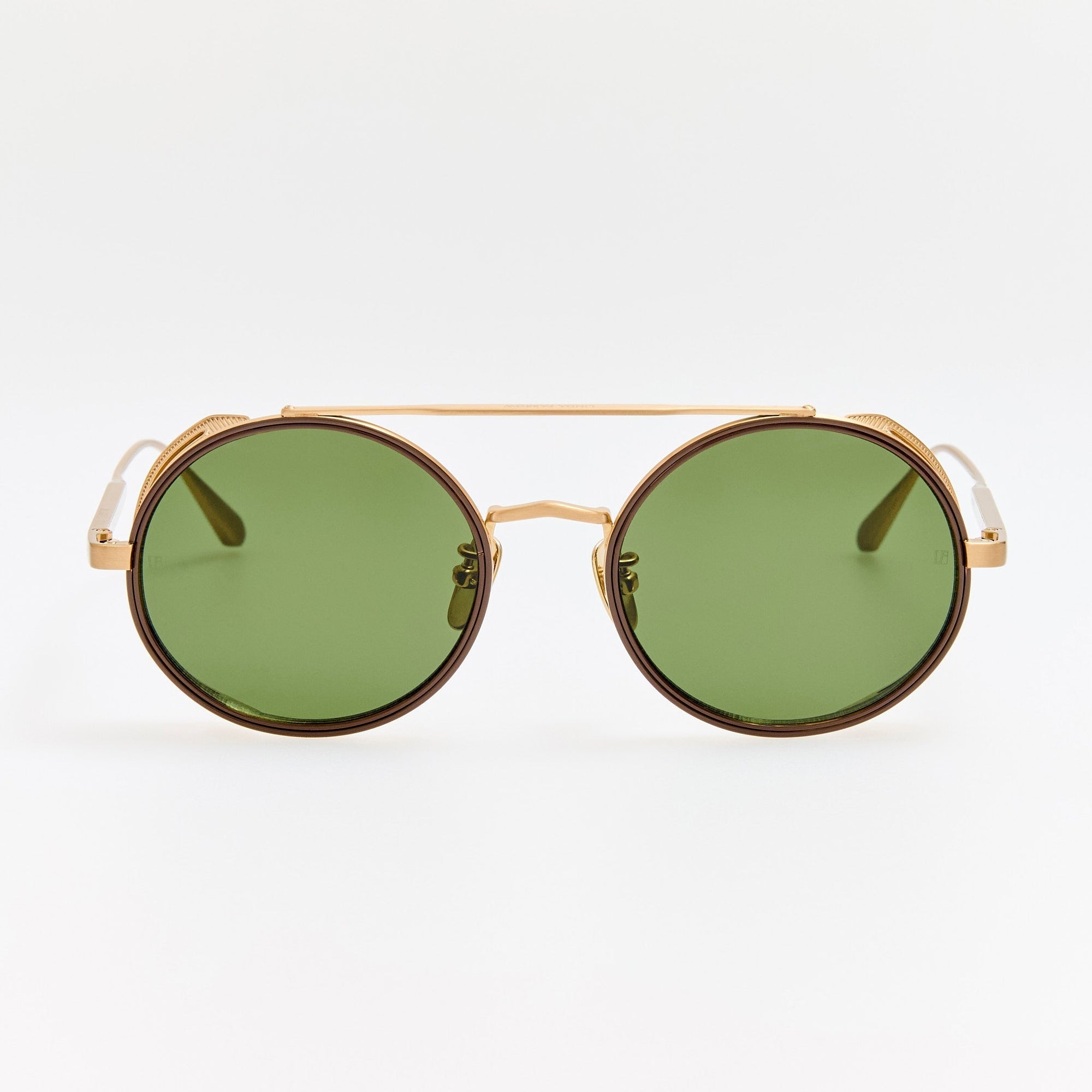 Baret Explorer Sunglasses in Matt Champagne and Green