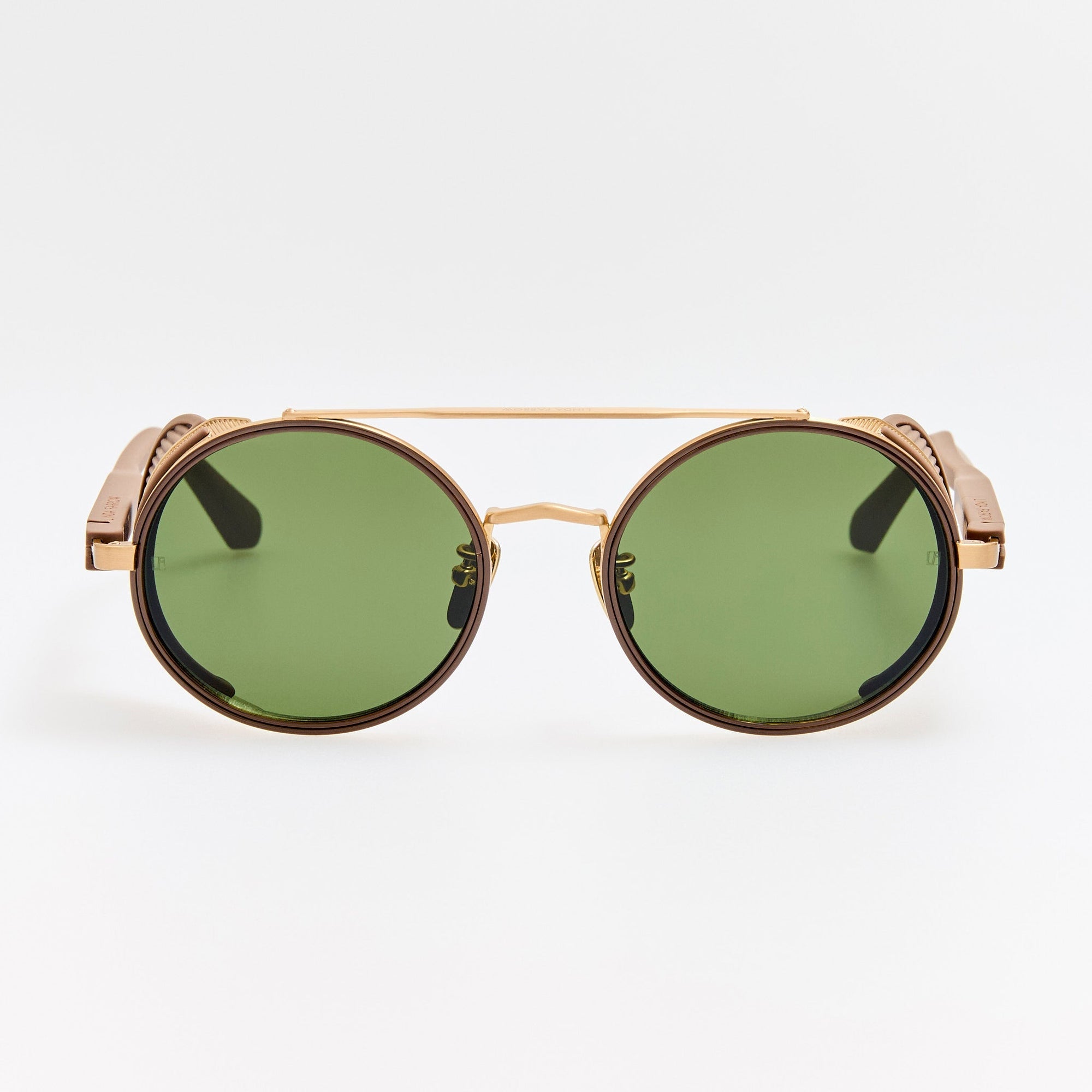 Baret Explorer Sunglasses in Matt Champagne and Green