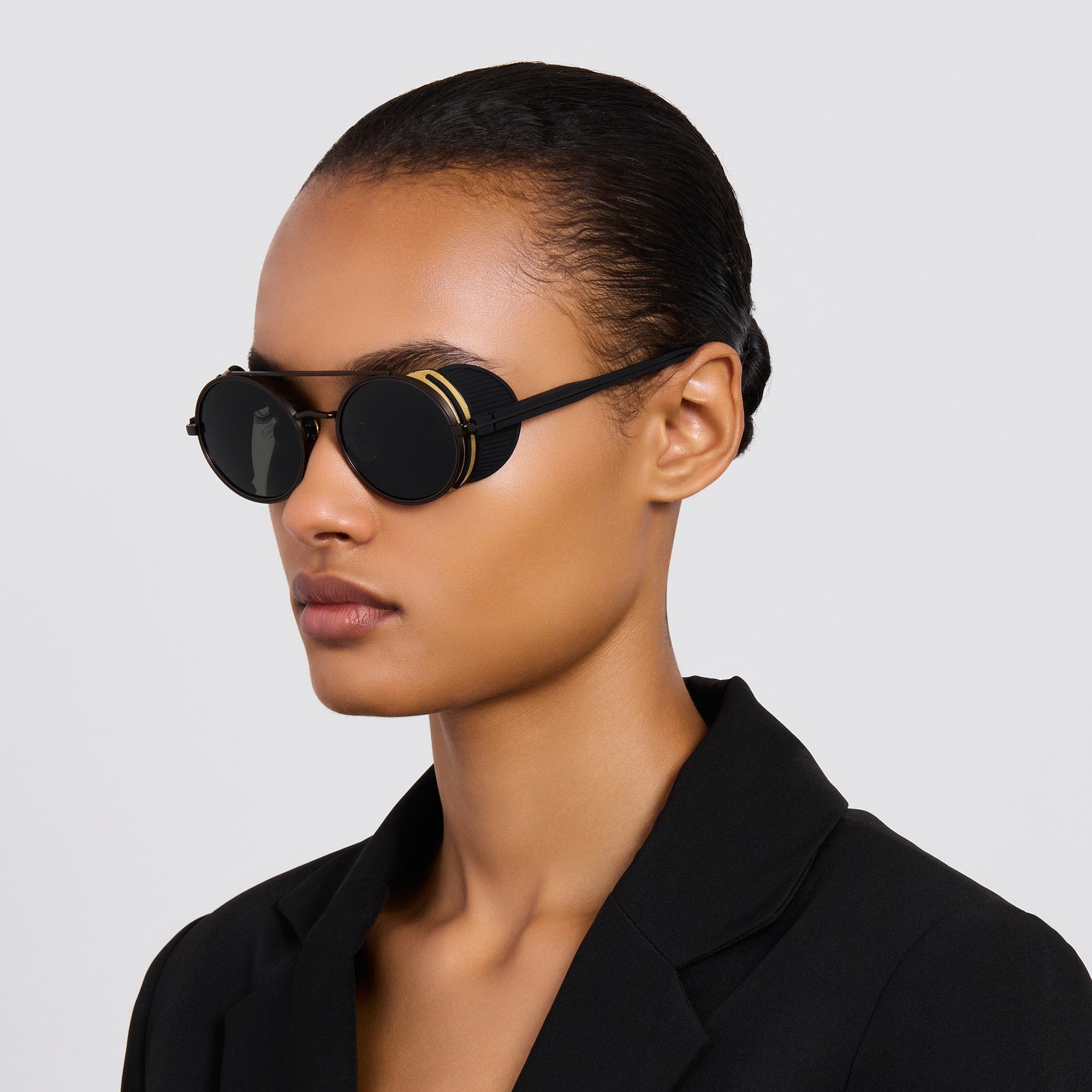 Baret Explorer Sunglasses in Matt Nickel and 22K Gold