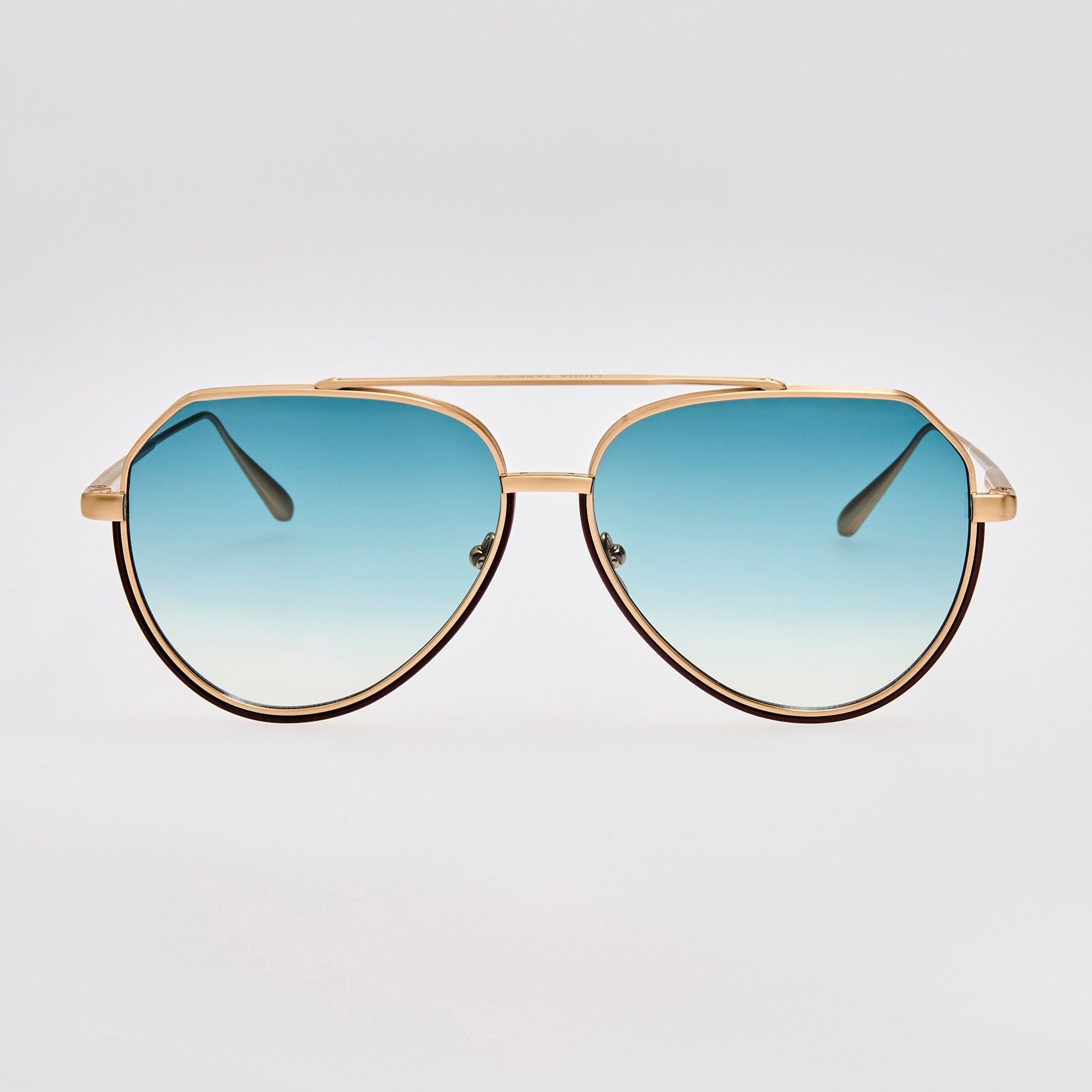 Bayer Sunglasses in 22K Gold and Aqua