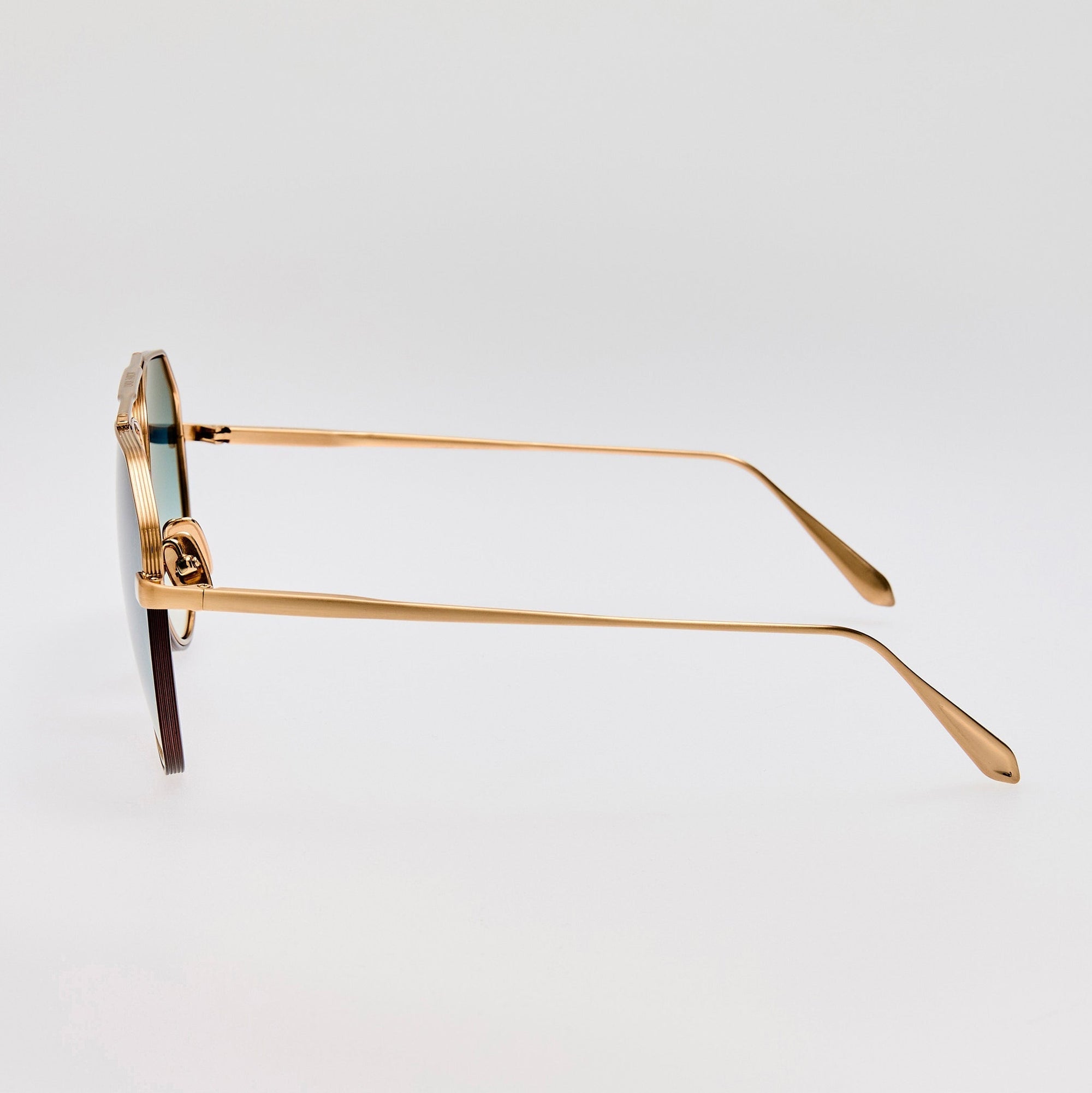 Bayer Sunglasses in 22K Gold and Aqua
