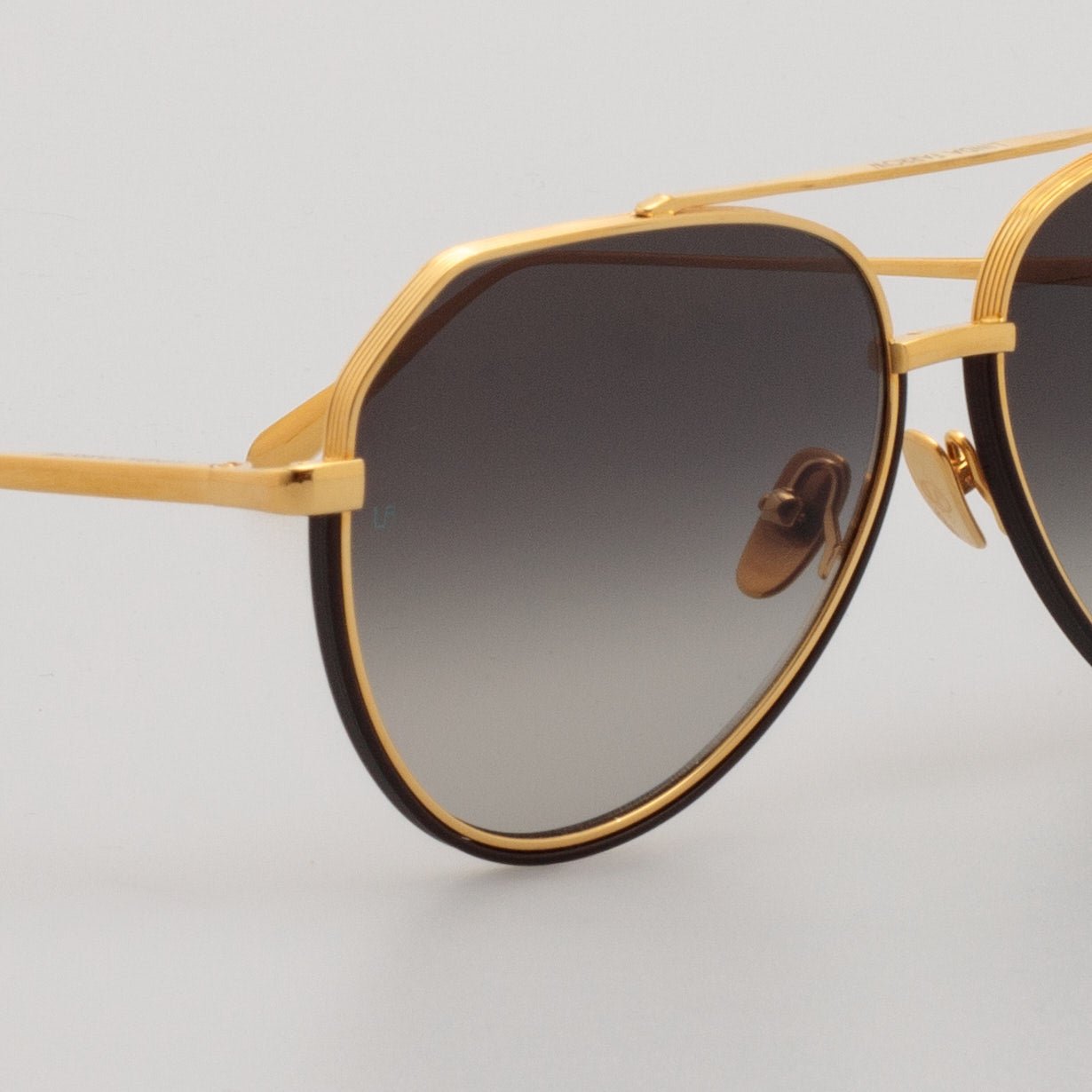 Bayer Sunglasses in 22K Gold and Grey