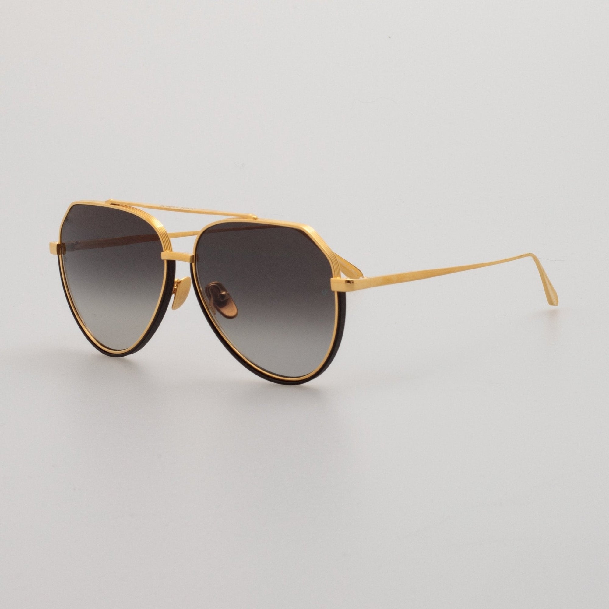 Bayer Sunglasses in 22K Gold and Grey