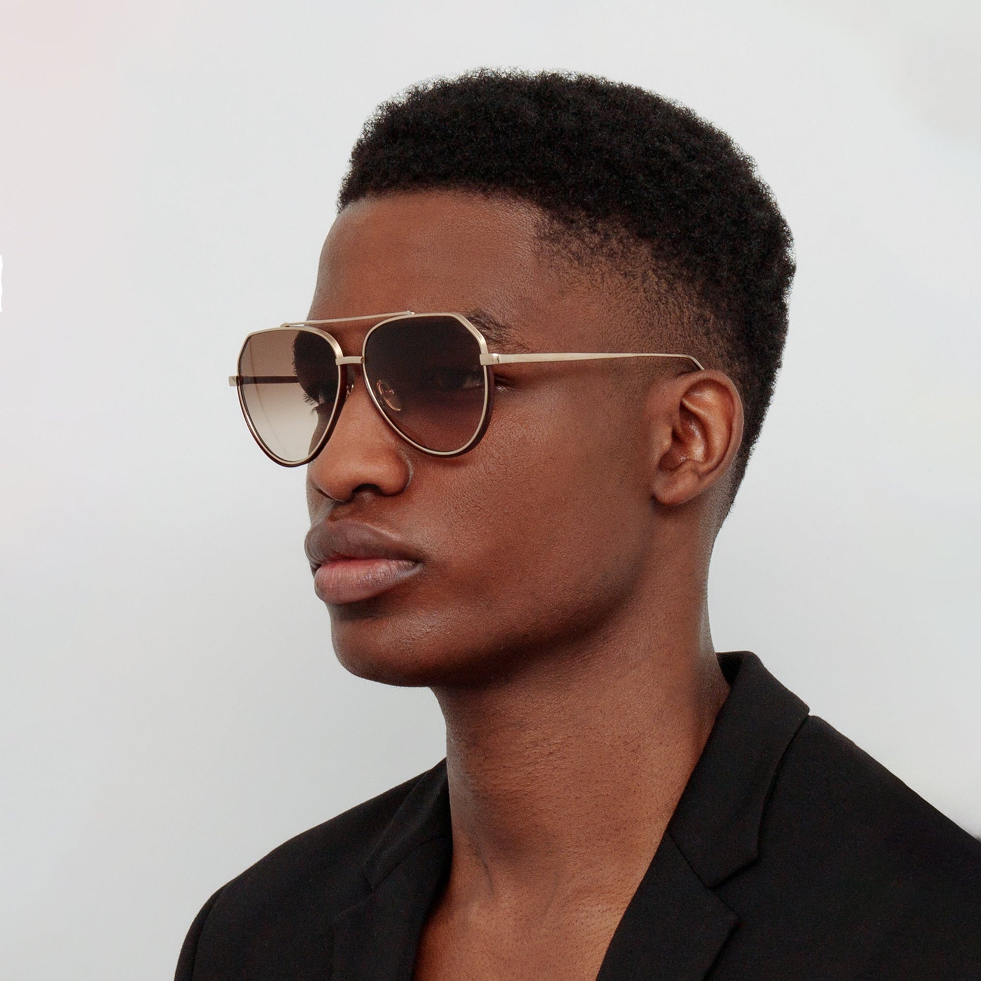 Bayer Sunglasses in 22K Gold and Mocha