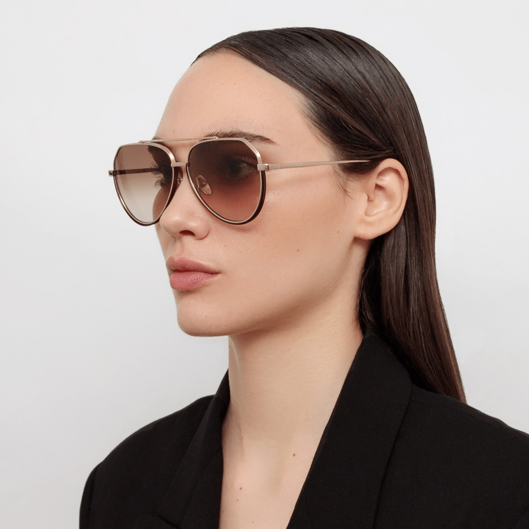 Bayer Sunglasses in 22K Gold and Mocha