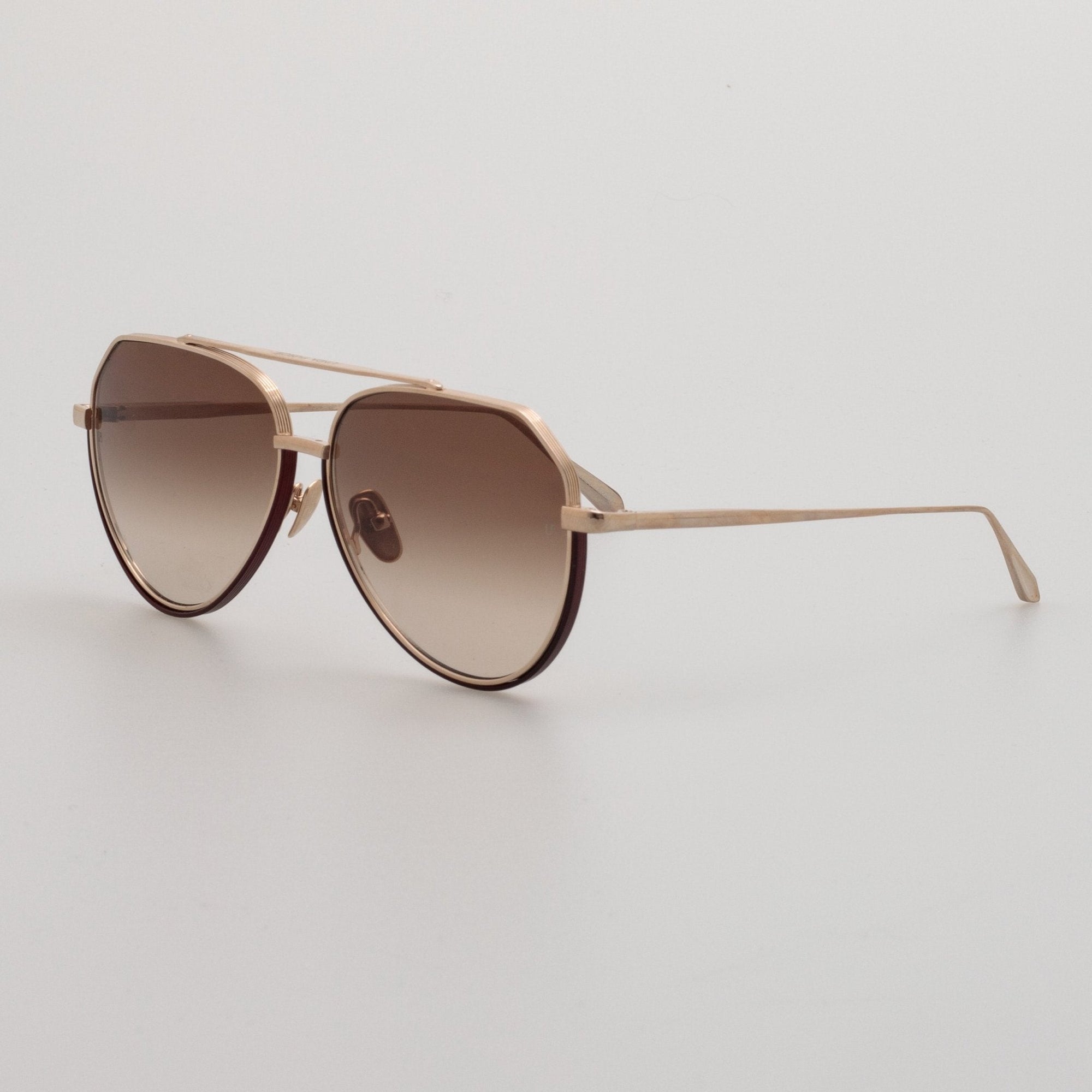 Bayer Sunglasses in 22K Gold and Mocha