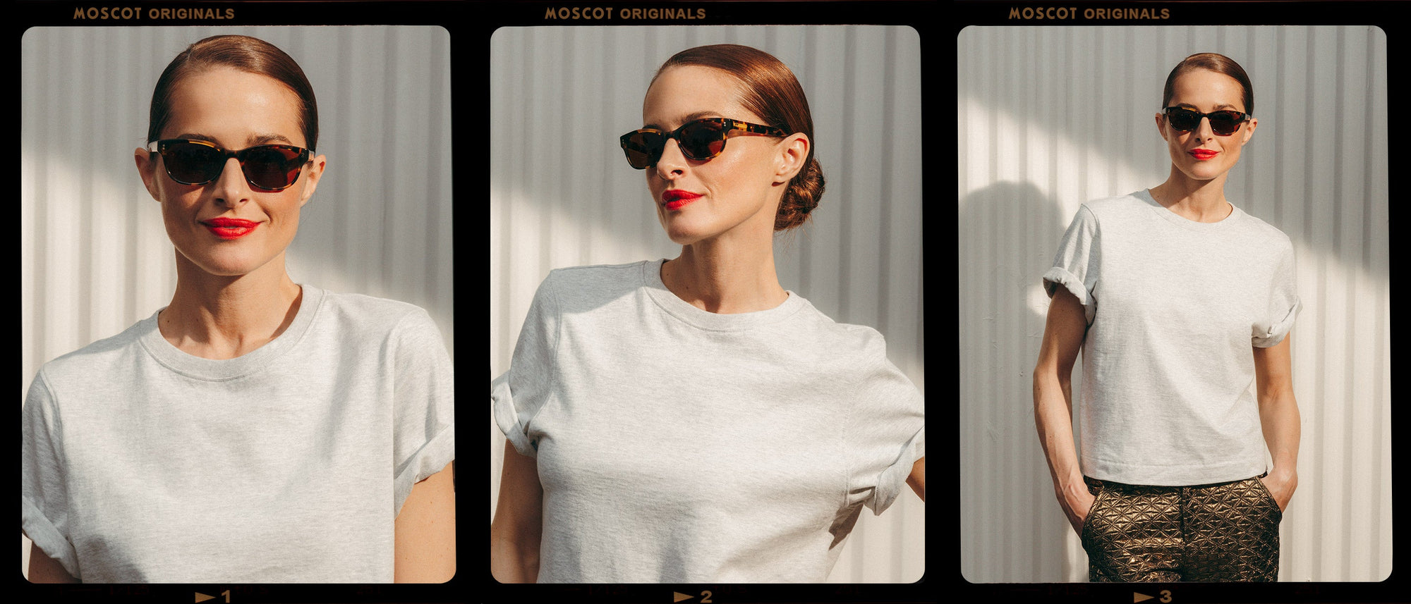Model is wearing The BREN SUN in Classic Havana in size 51 with Cosmitan Brown Glass Lenses