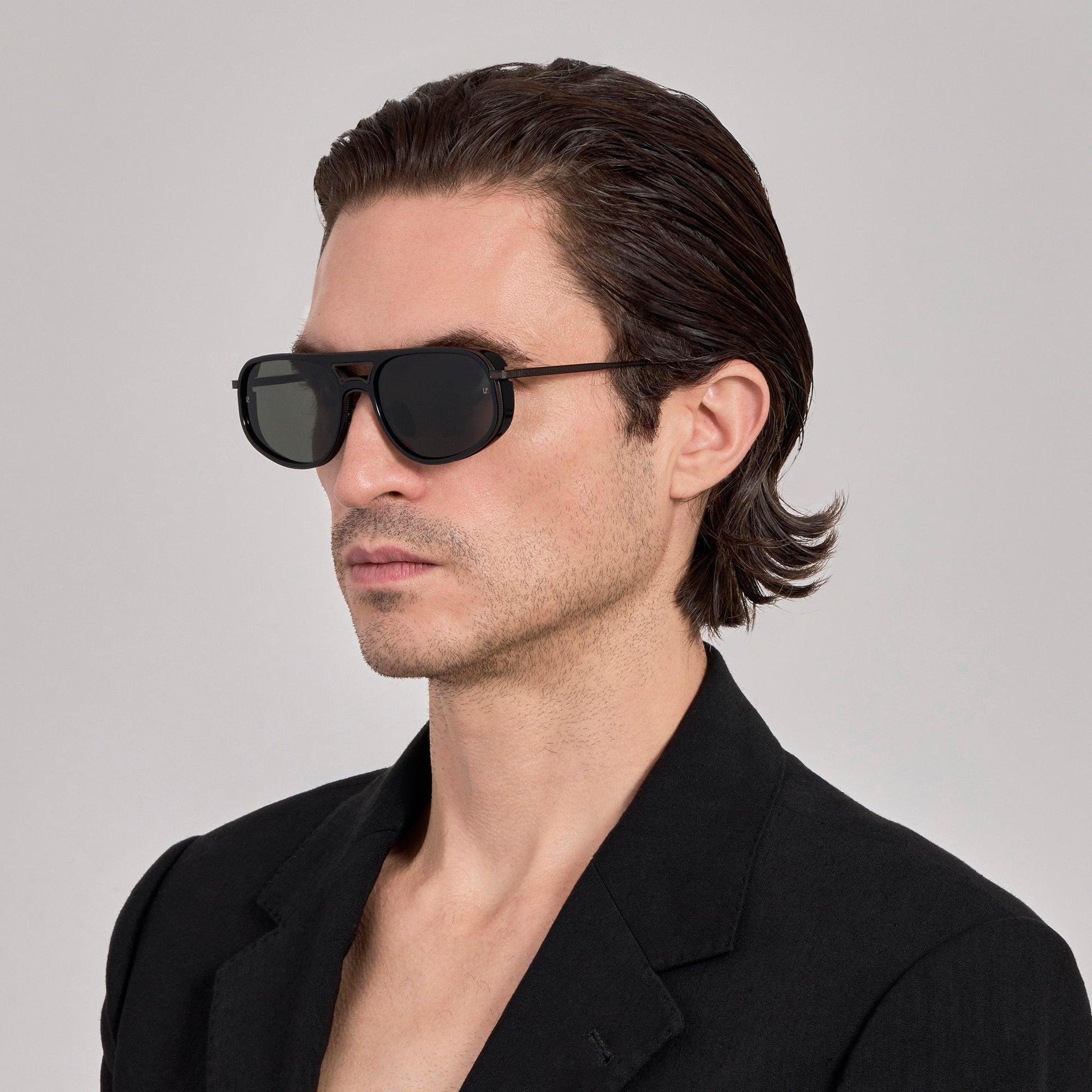 Calder Sunglasses in Matt Black Nickel