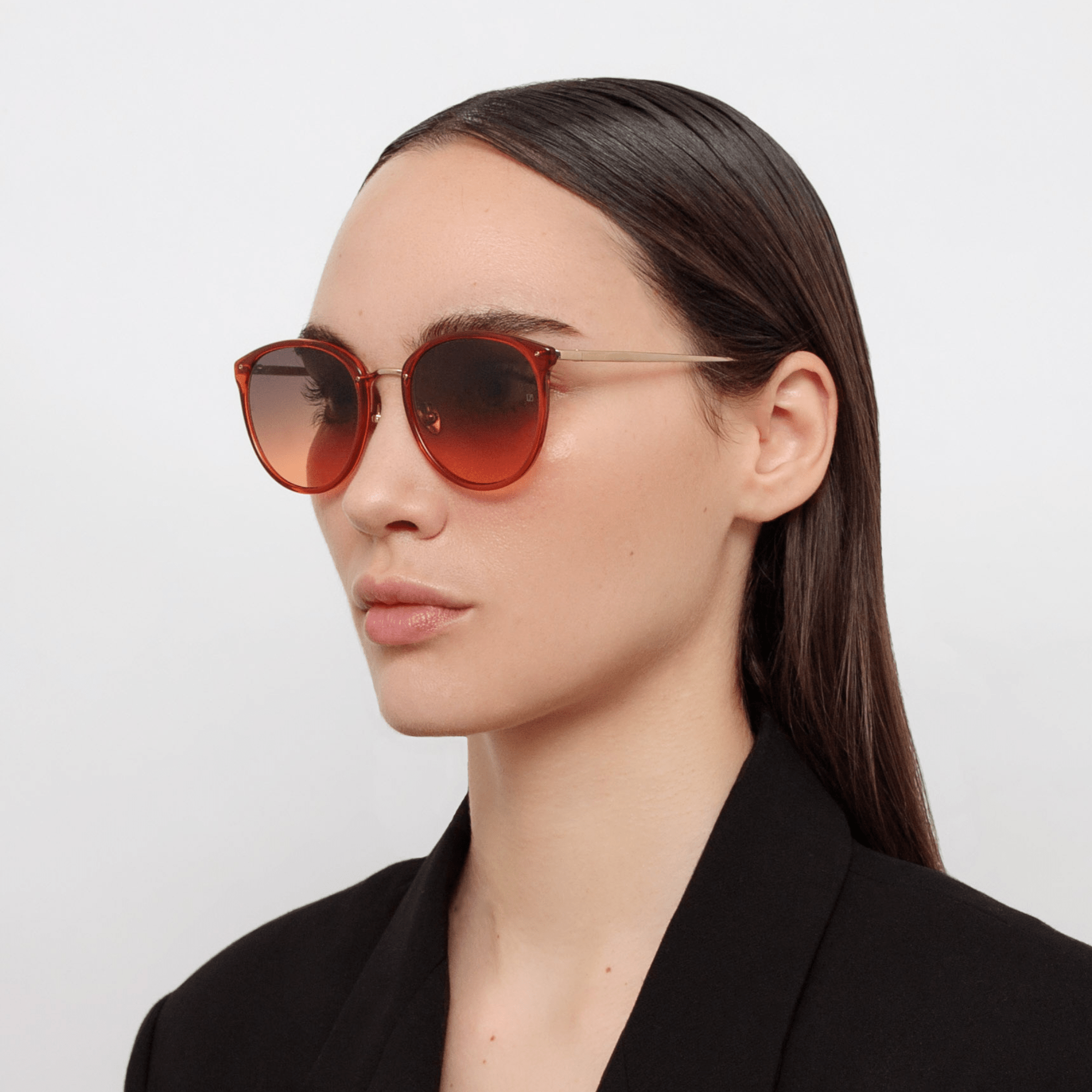 Calthorpe Sunglasses in 22K Gold and Dusk Gradient