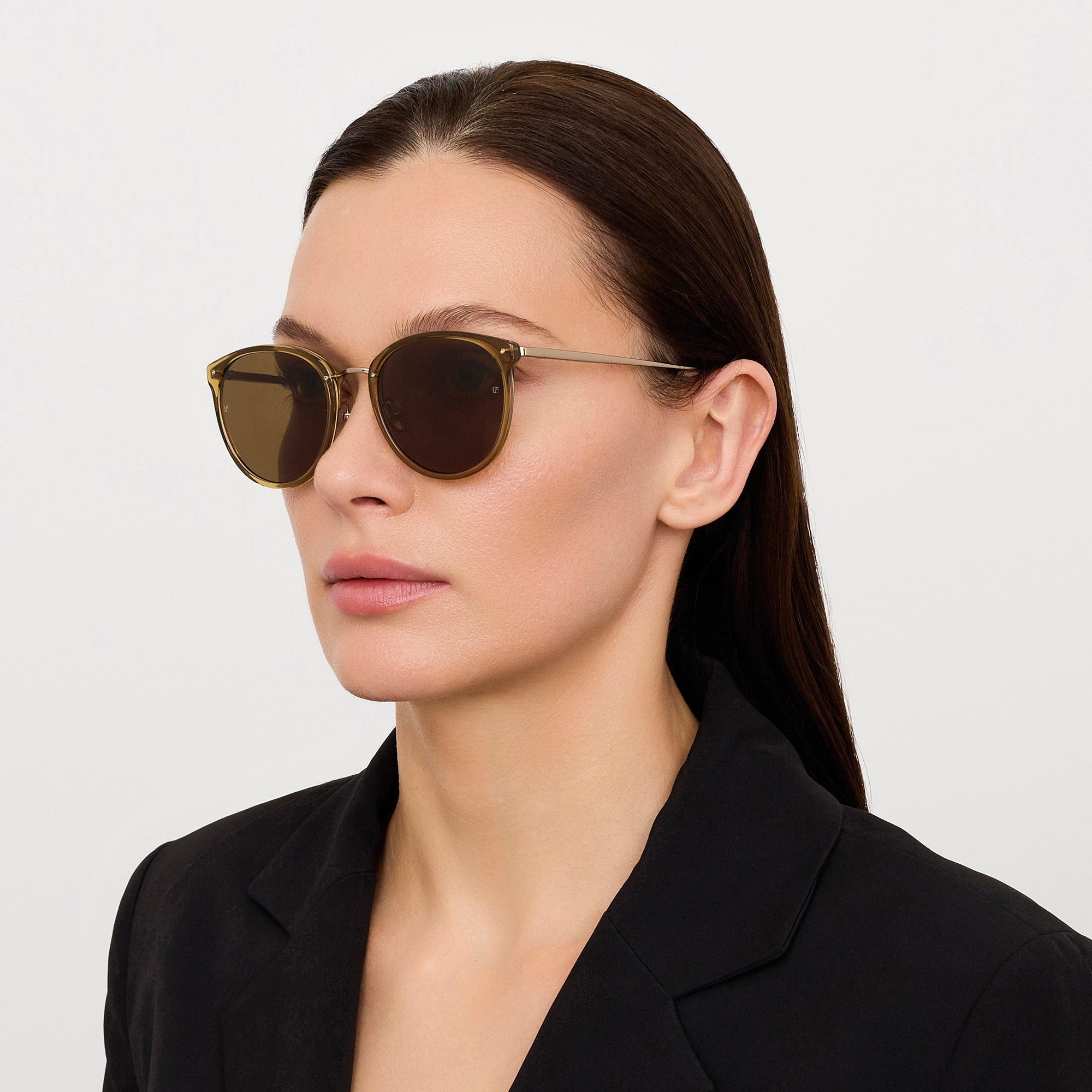 Calthorpe Sunglasses in 22K Gold and Khaki