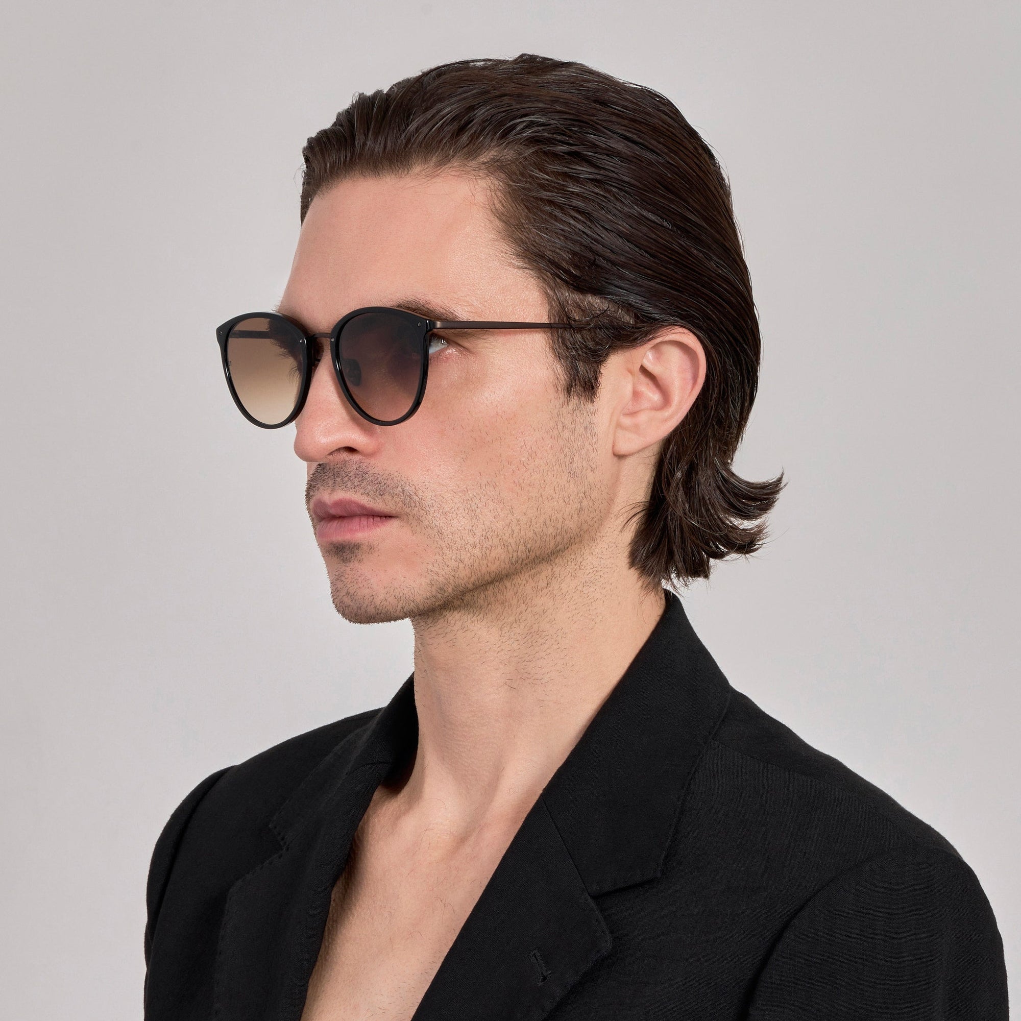 Calthorpe Sunglasses in Matt Nickel and Mocha