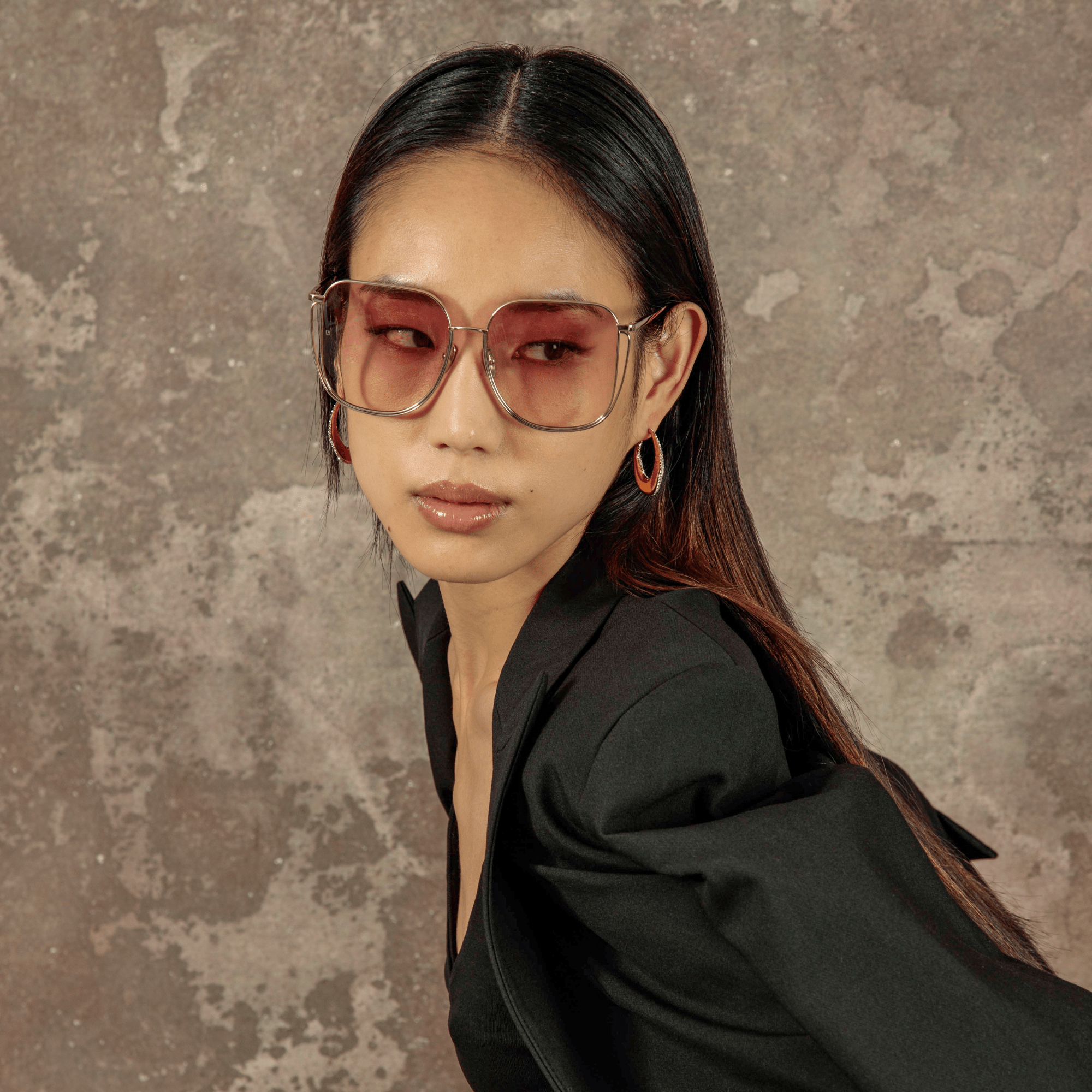 Camry Sunglasses in 22K Gold and Lilac