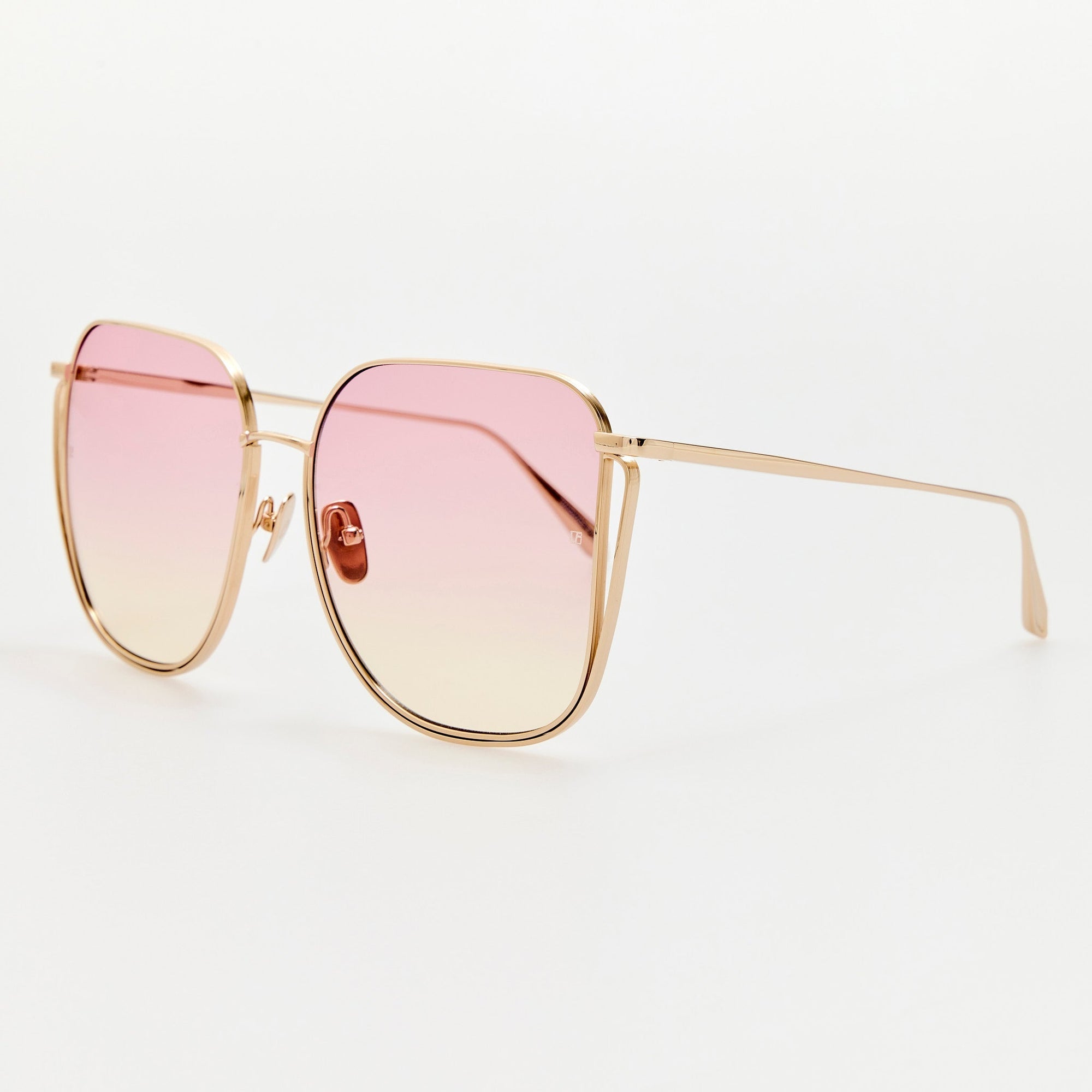 Camry Sunglasses in 22K Gold and Lilac