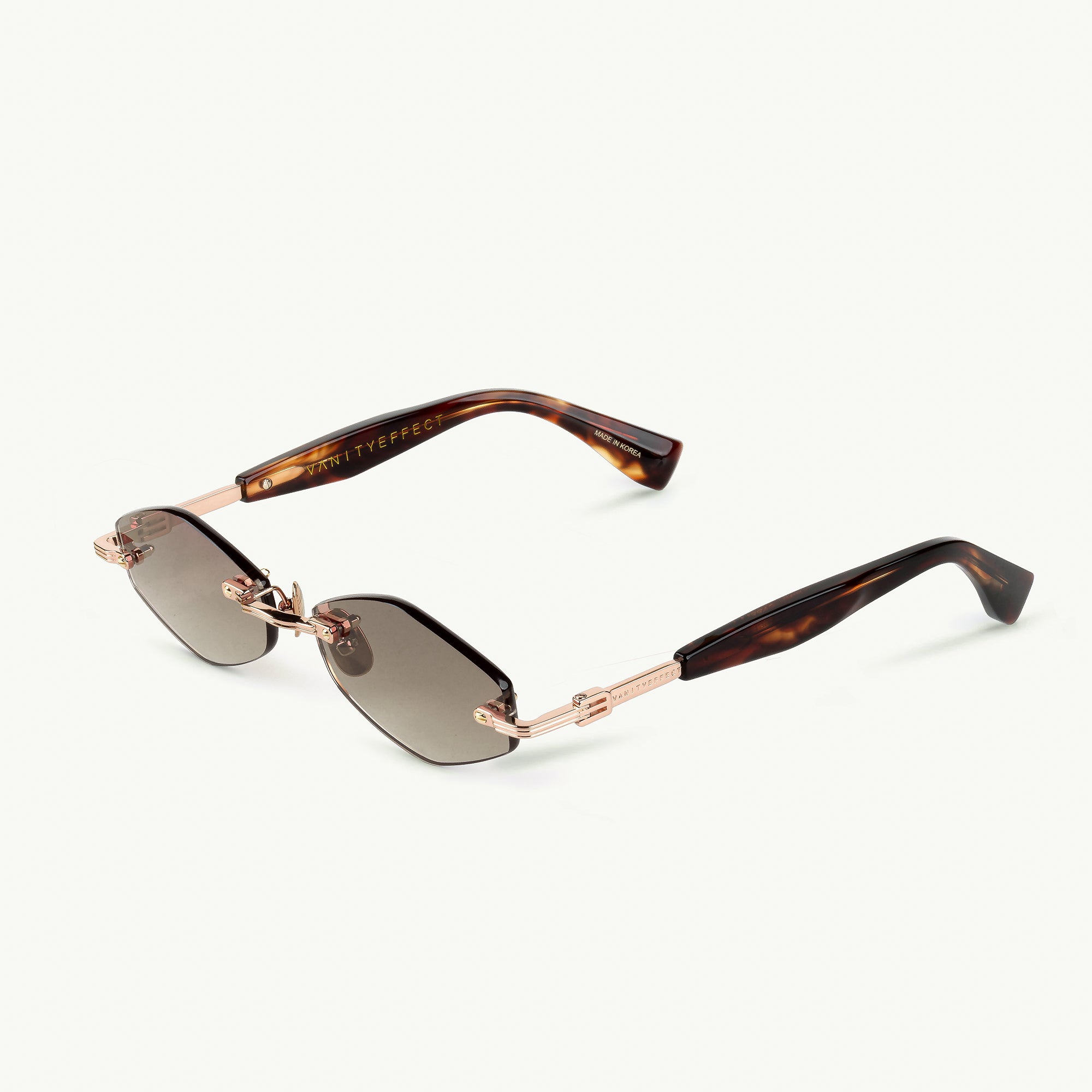 Capella - Shiny Rose Gold / Brown Marble