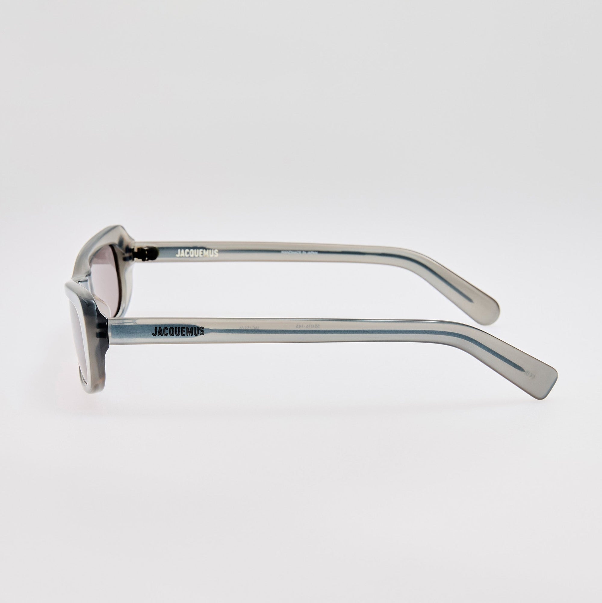 Capri Rectangular Sunglasses in Metallic Grey