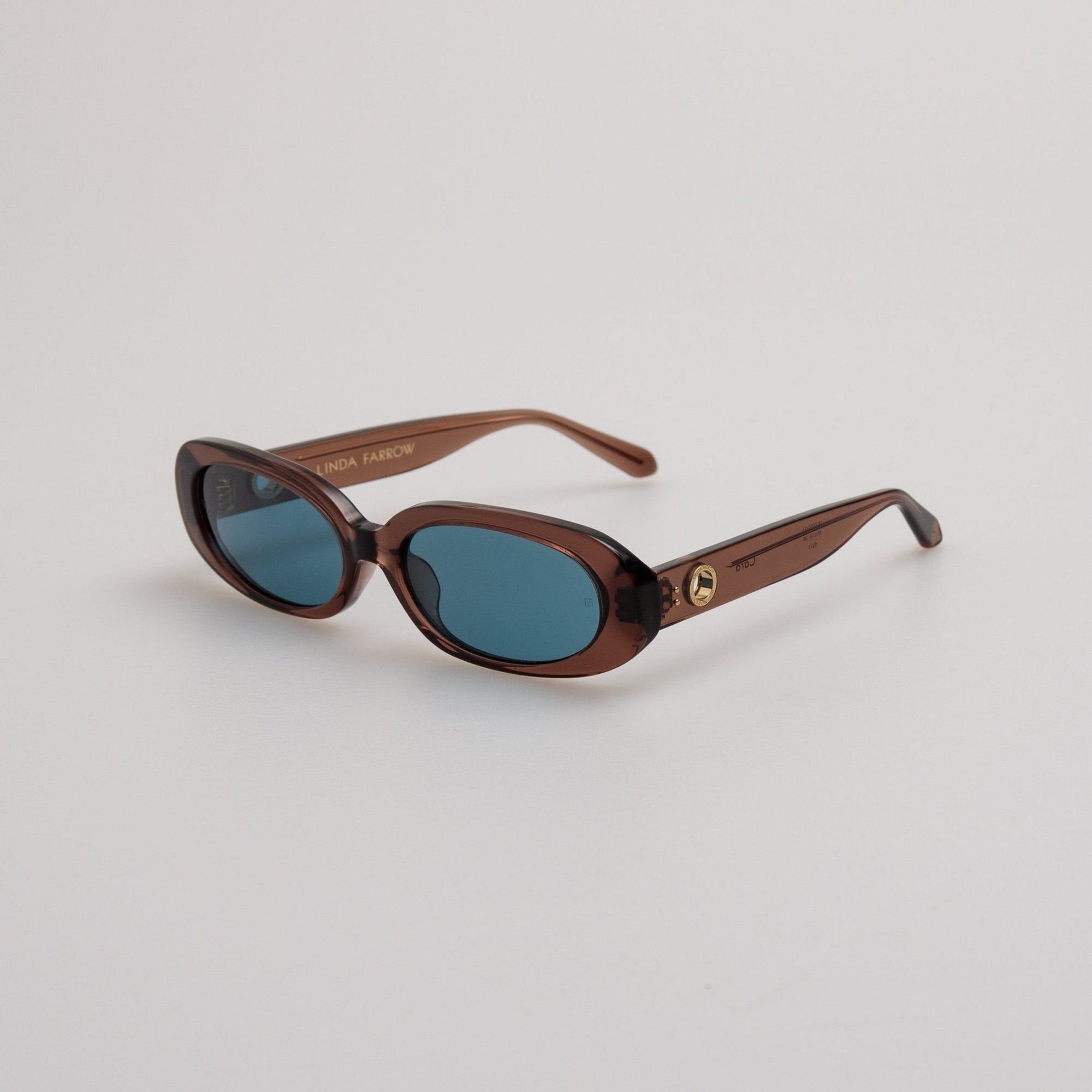 Cara Sunglasses in Brown and Aqua