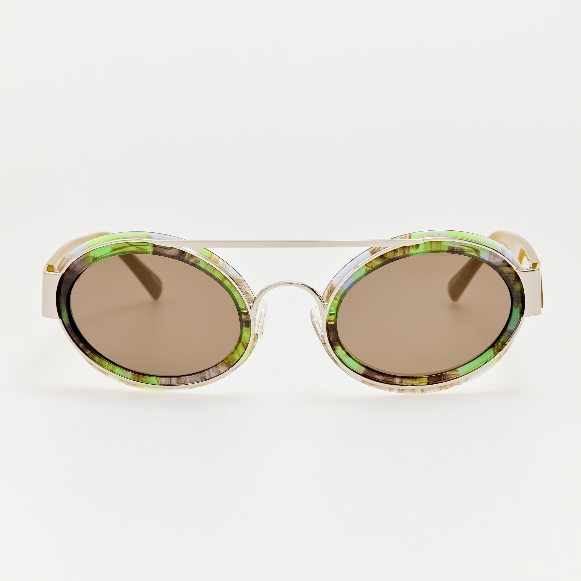 Cat Eye Sunglasses in Malachite