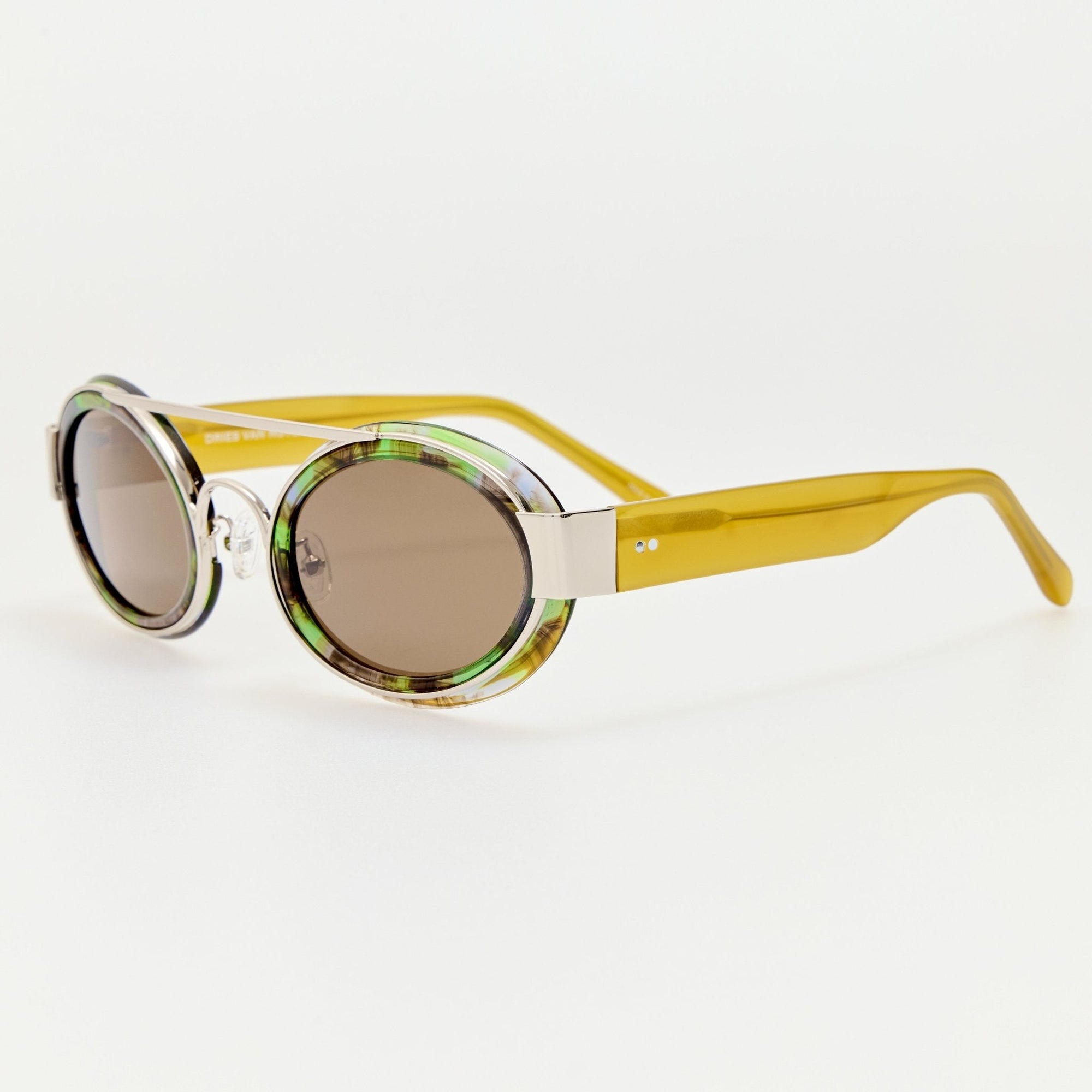 Cat Eye Sunglasses in Malachite