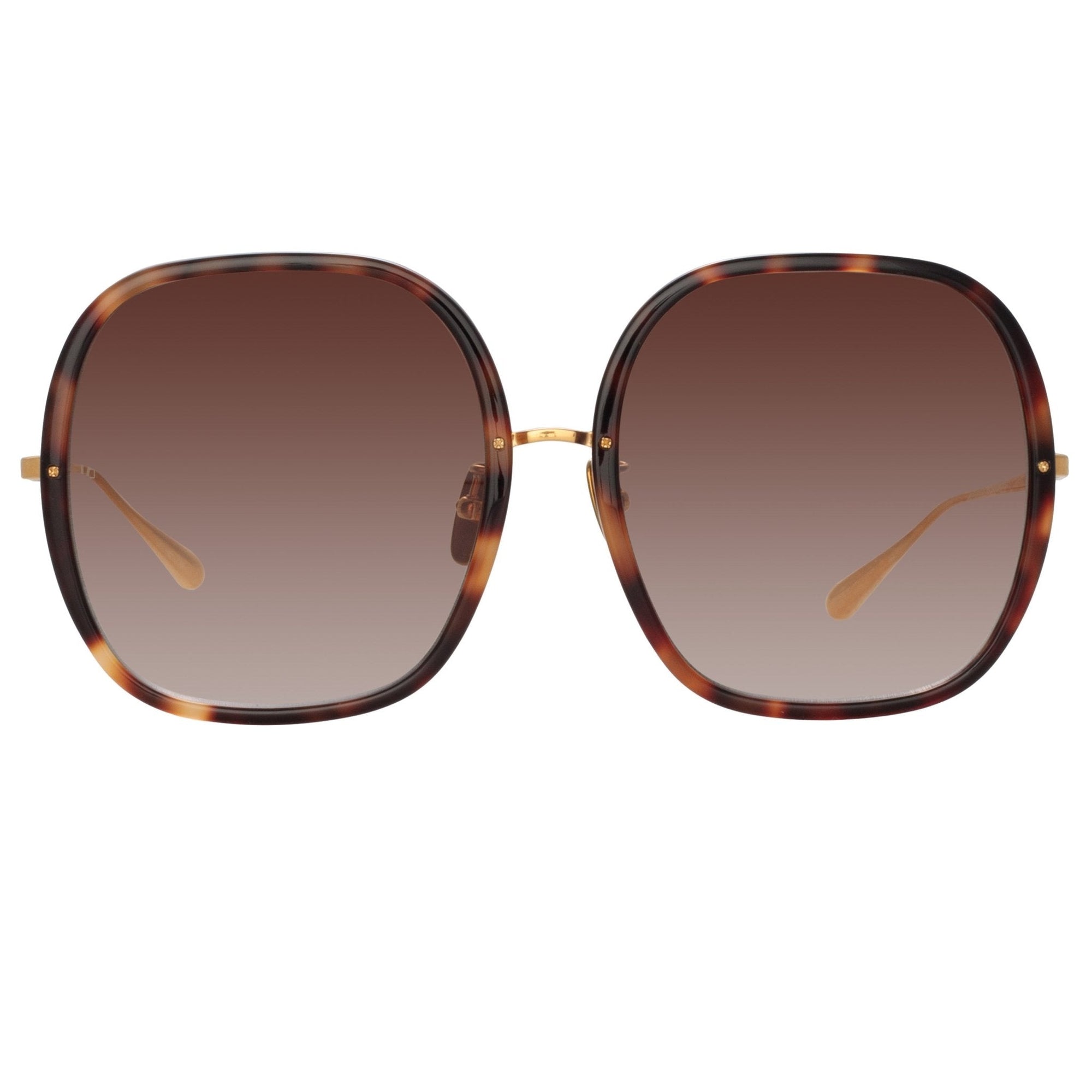 Celia Sunglasses in 22K Gold and Brown