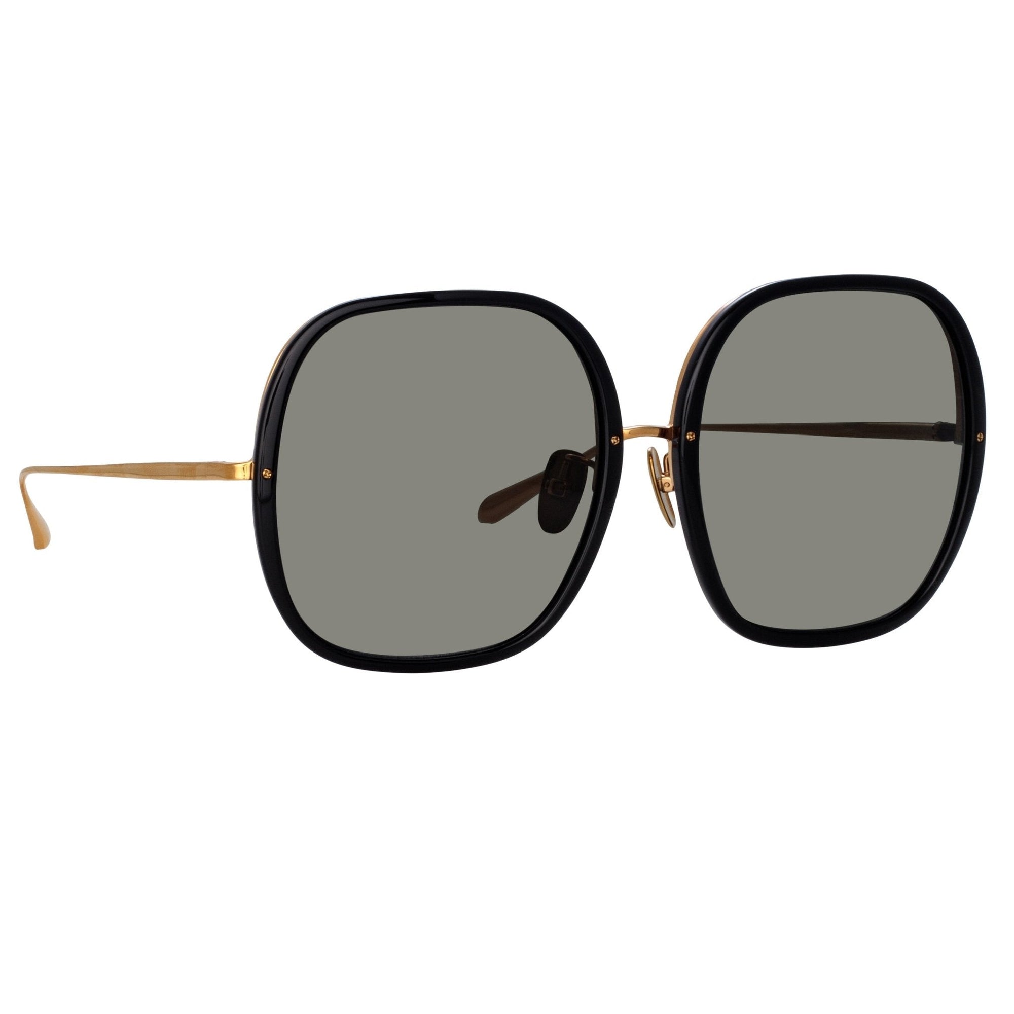 Celia Sunglasses in 22K Gold and Grey