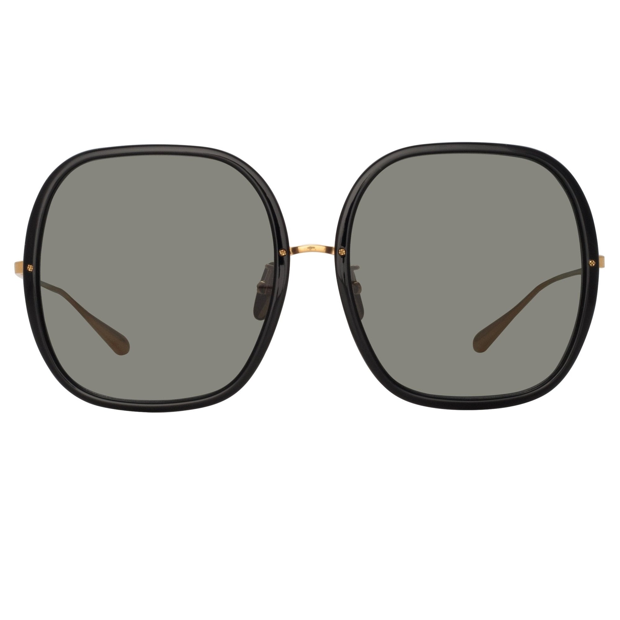 Celia Sunglasses in 22K Gold and Grey