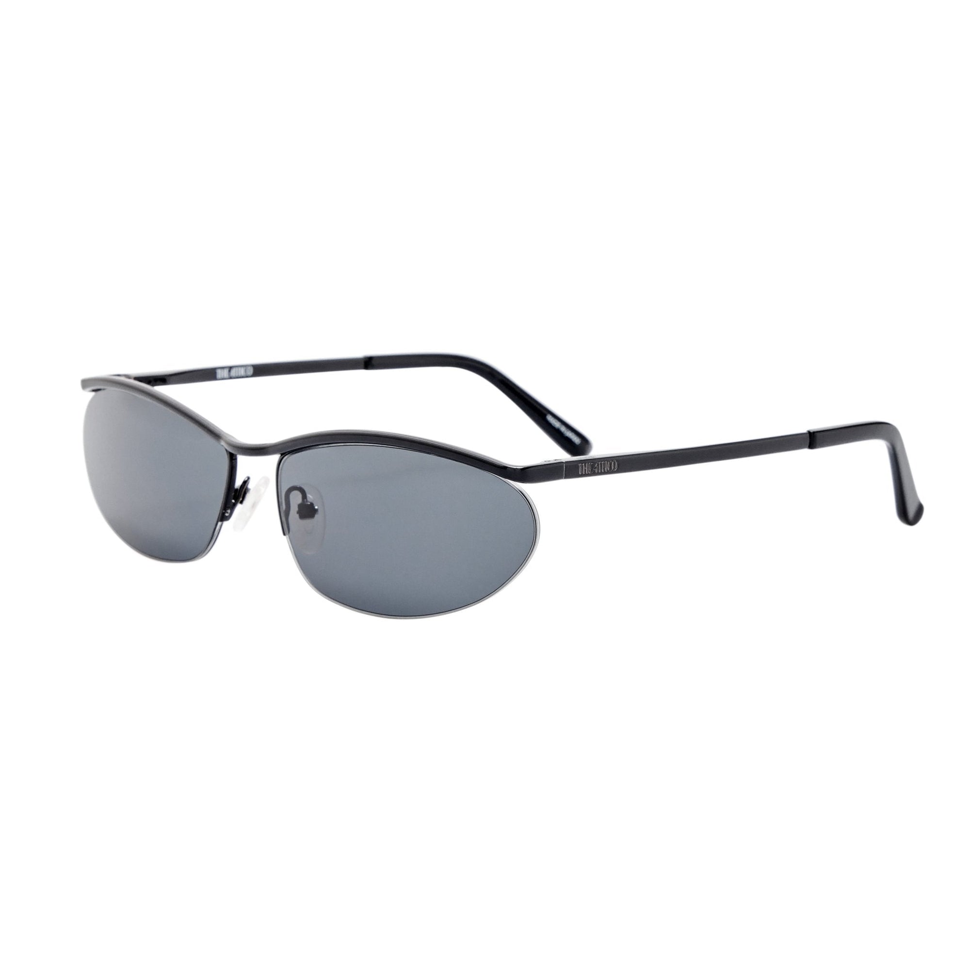 Charlotte Sunglasses in Shiny Black and Grey