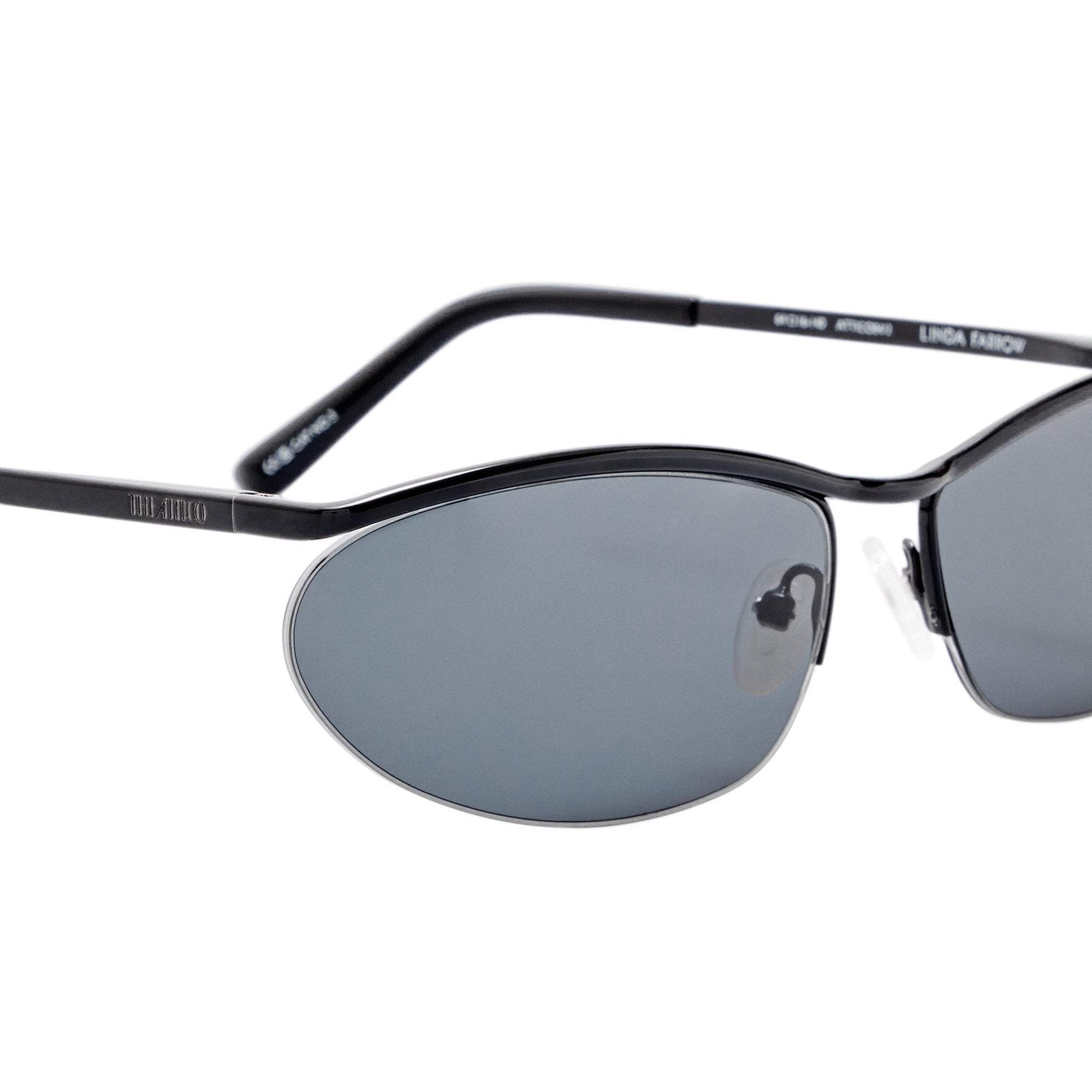 Charlotte Sunglasses in Shiny Black and Grey