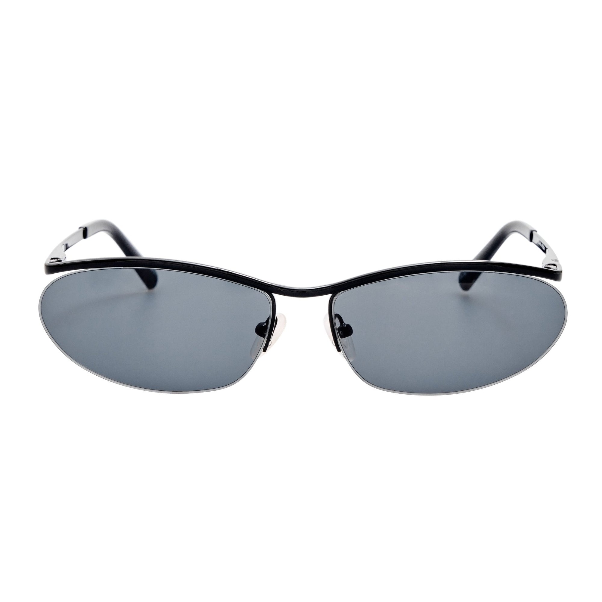Charlotte Sunglasses in Shiny Black and Grey