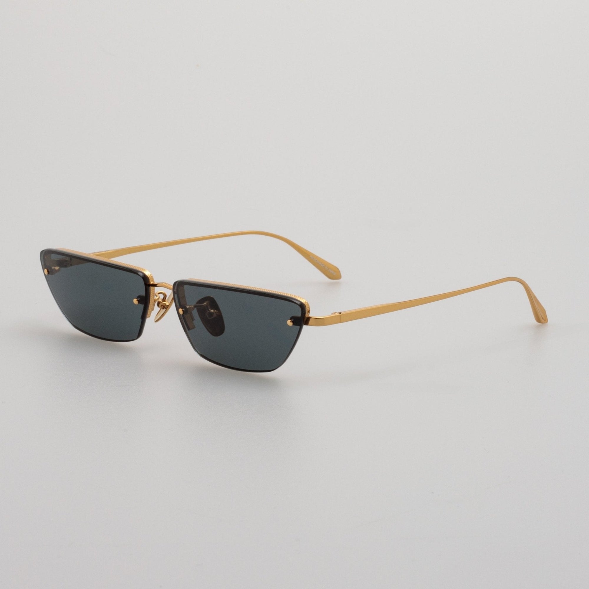 Cleo Sunglasses in 22K gold and Grey