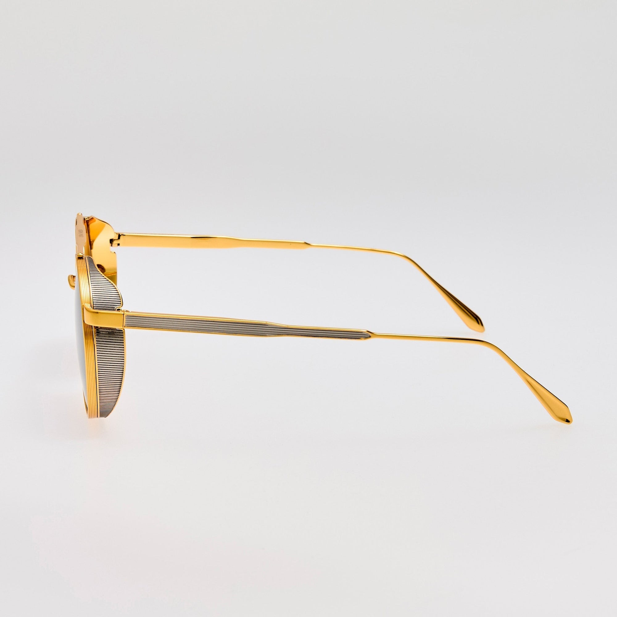 Conor Sunglasses in 22K Gold and Grey