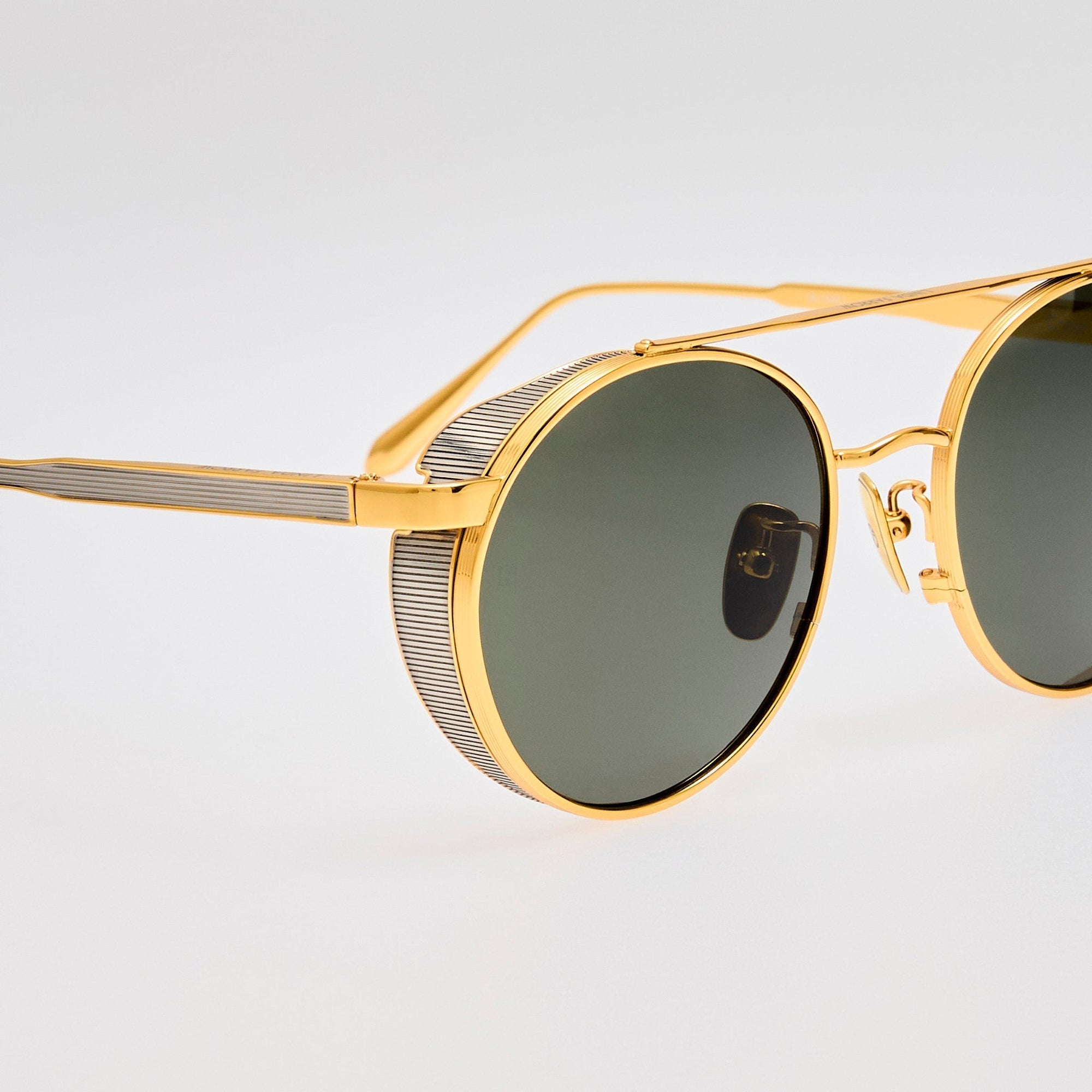 Conor Sunglasses in 22K Gold and Grey