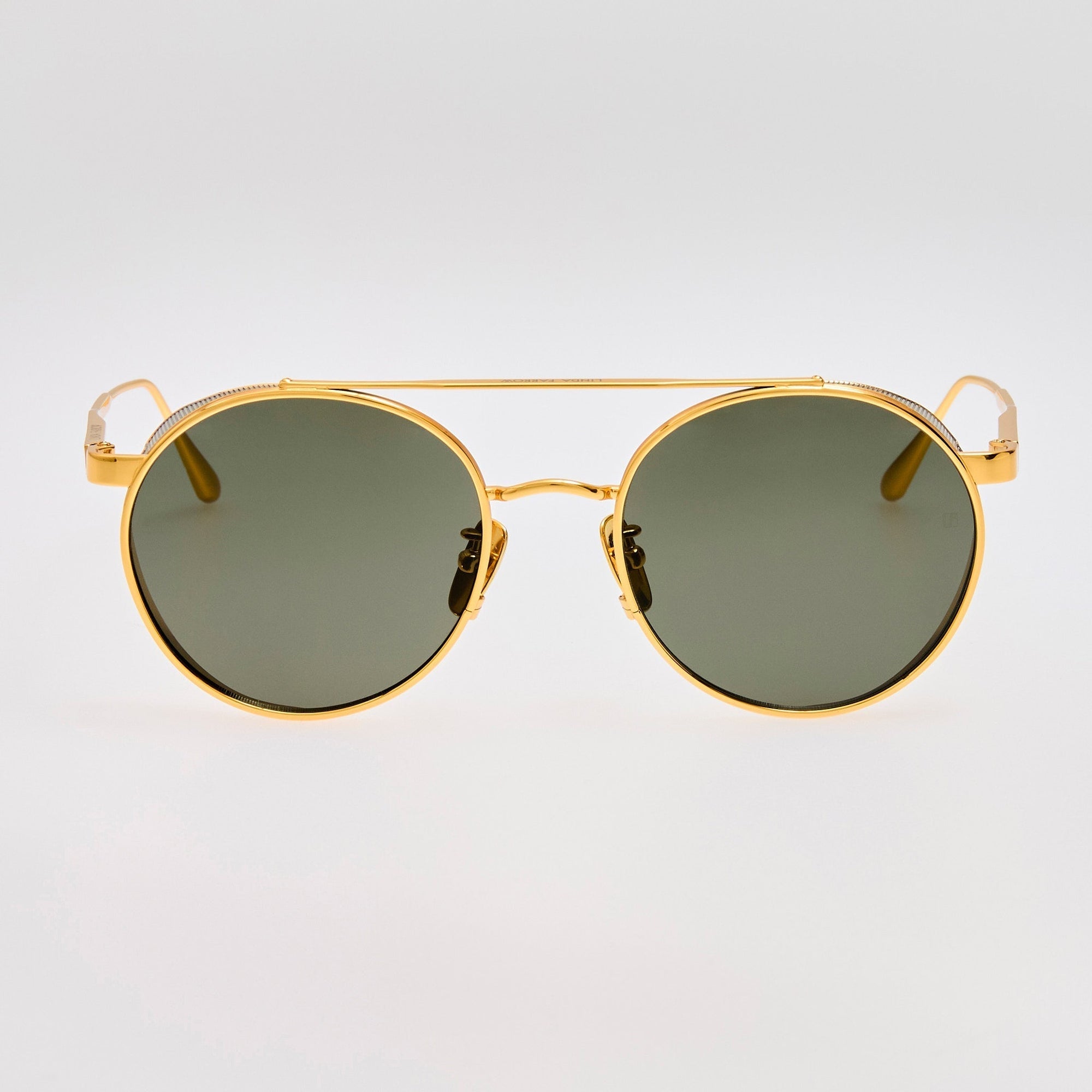 Conor Sunglasses in 22K Gold and Grey