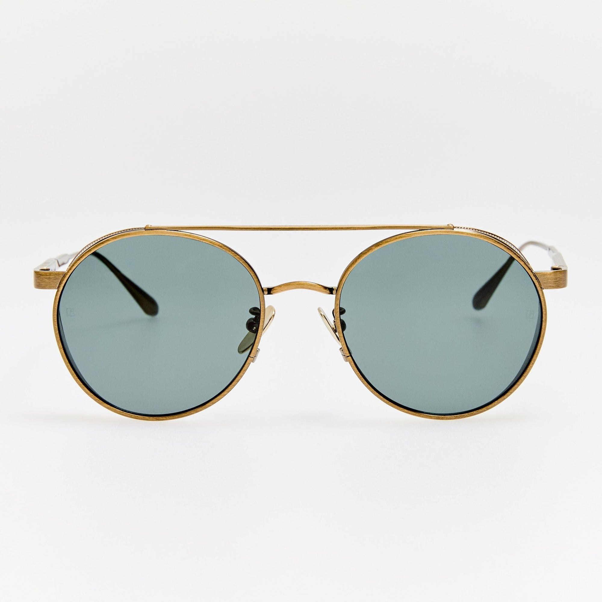 Conor Sunglasses in Antique Gold and Green