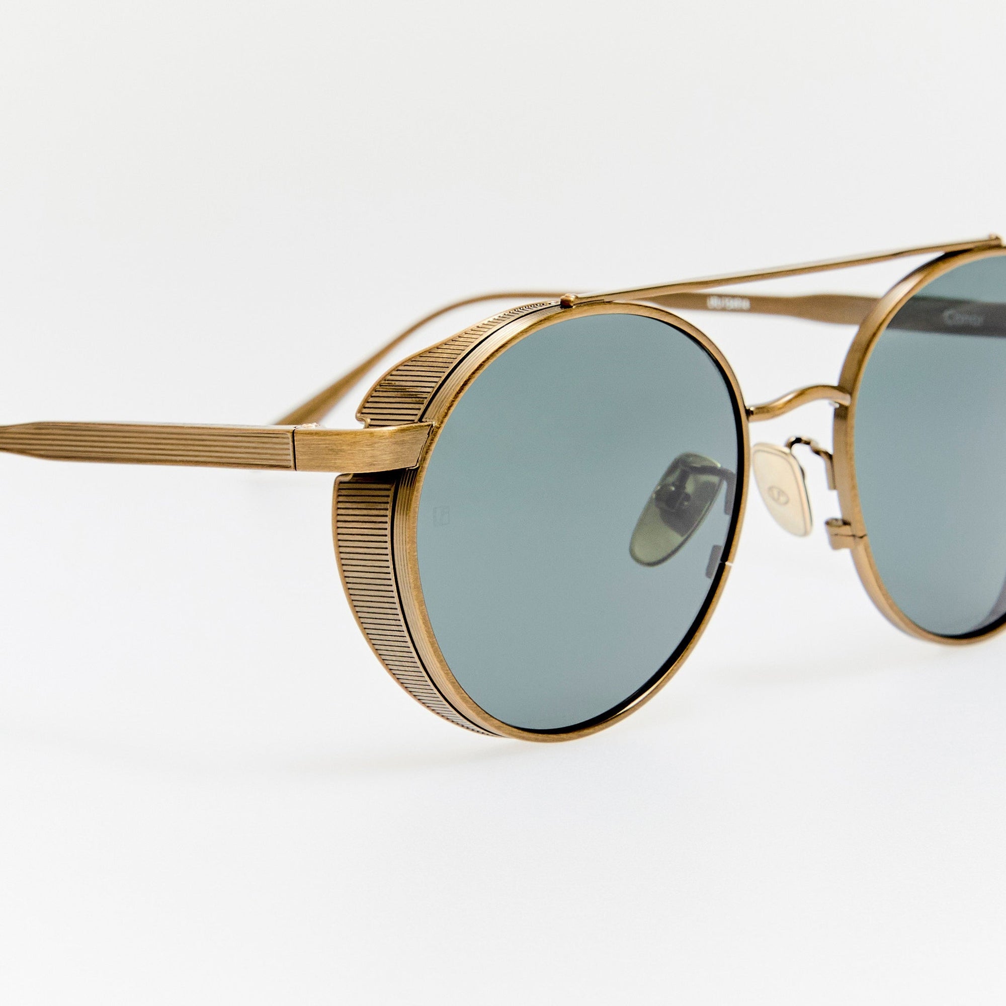 Conor Sunglasses in Antique Gold and Green