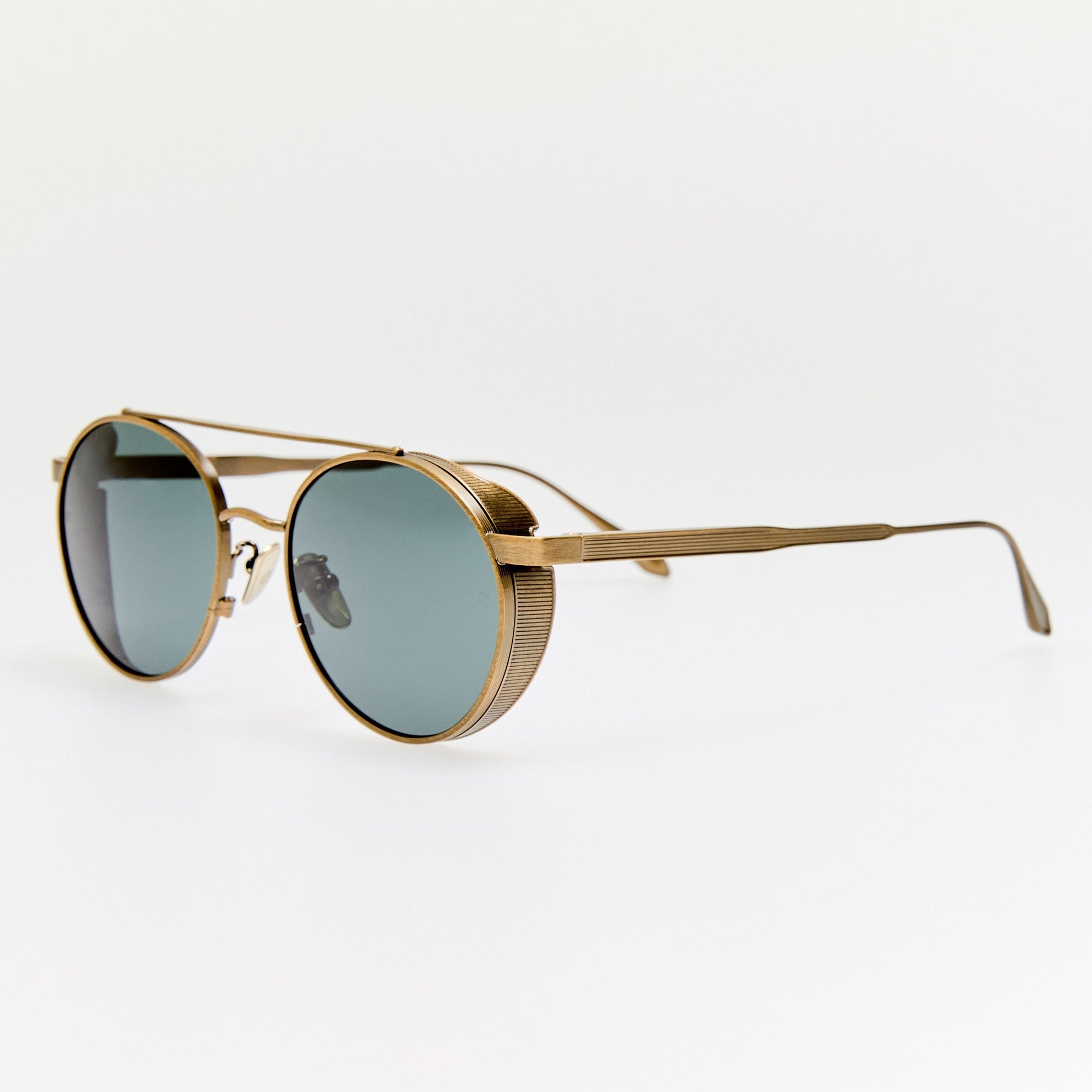Conor Sunglasses in Antique Gold and Green