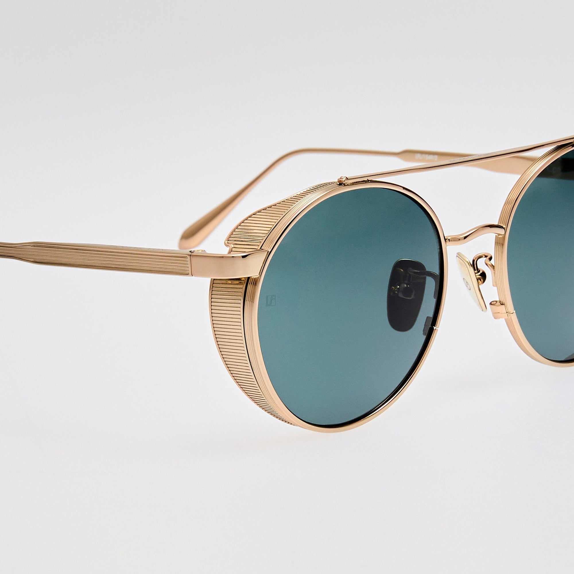 Conor Sunglasses in Green and 22K Gold