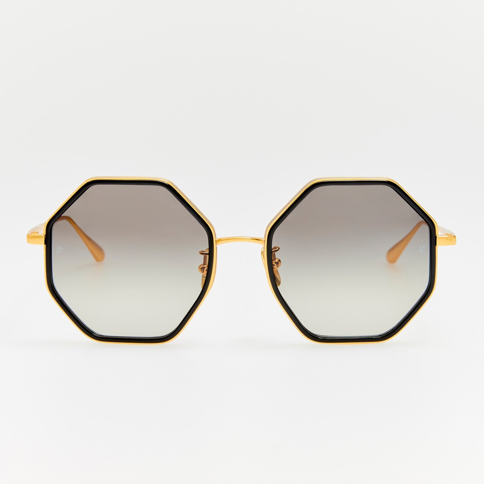 Coraline Sunglasses in 22K Gold and Grey