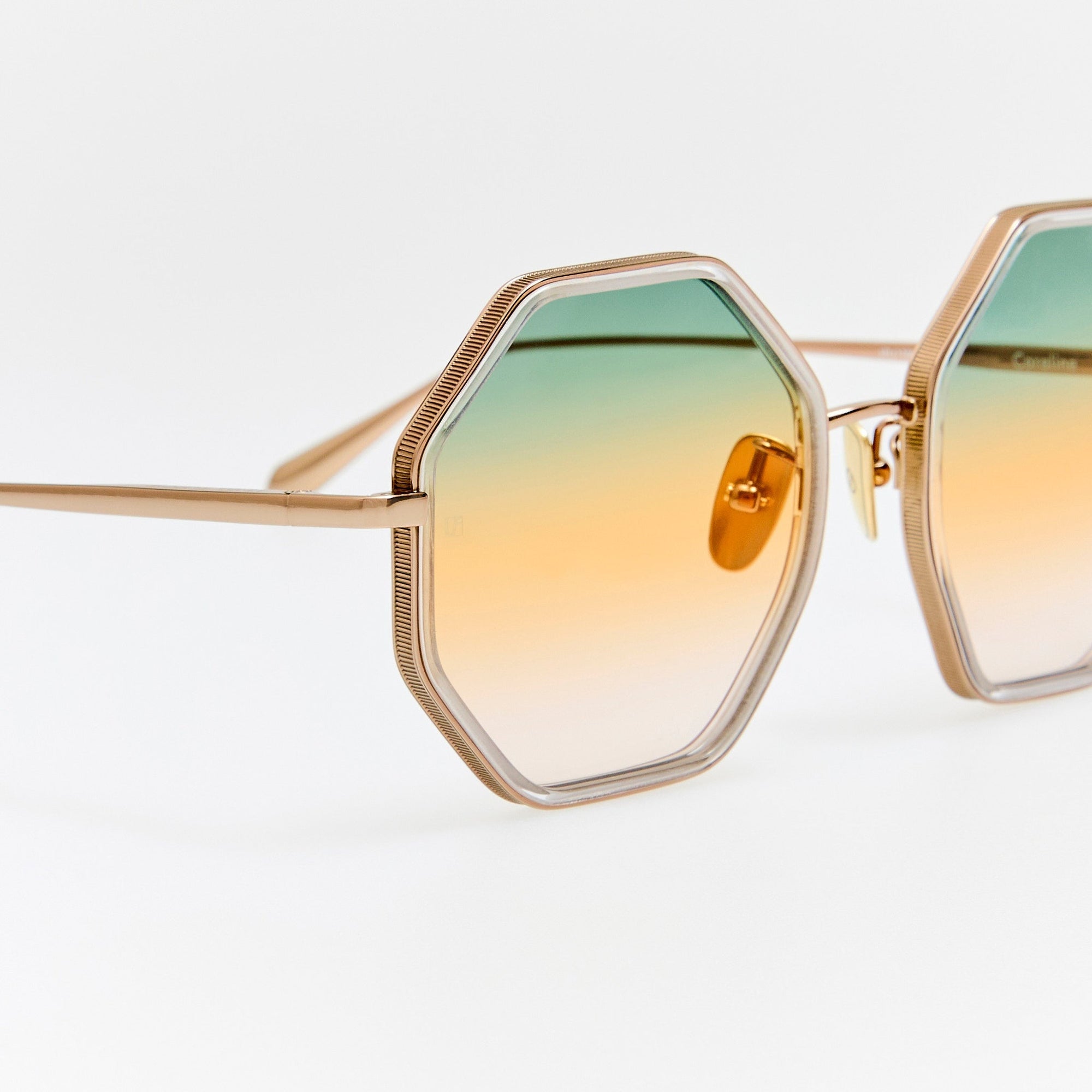 Coraline Sunglasses in 22K Gold and Tutti Frutti
