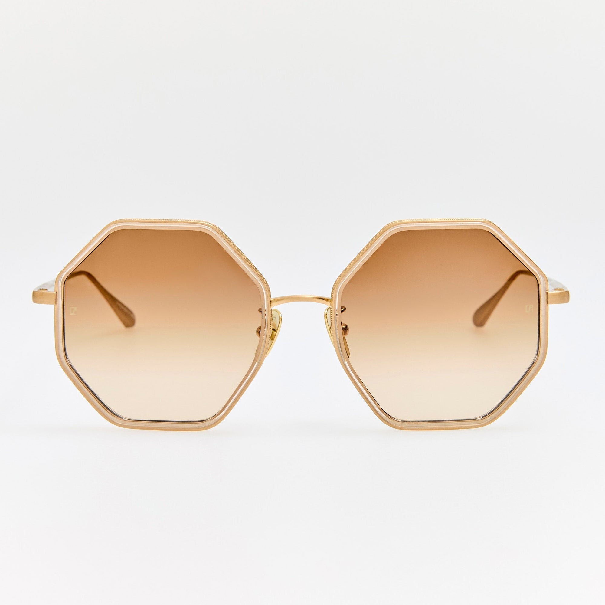 Coraline Sunglasses in Matt Champagne and Mocha