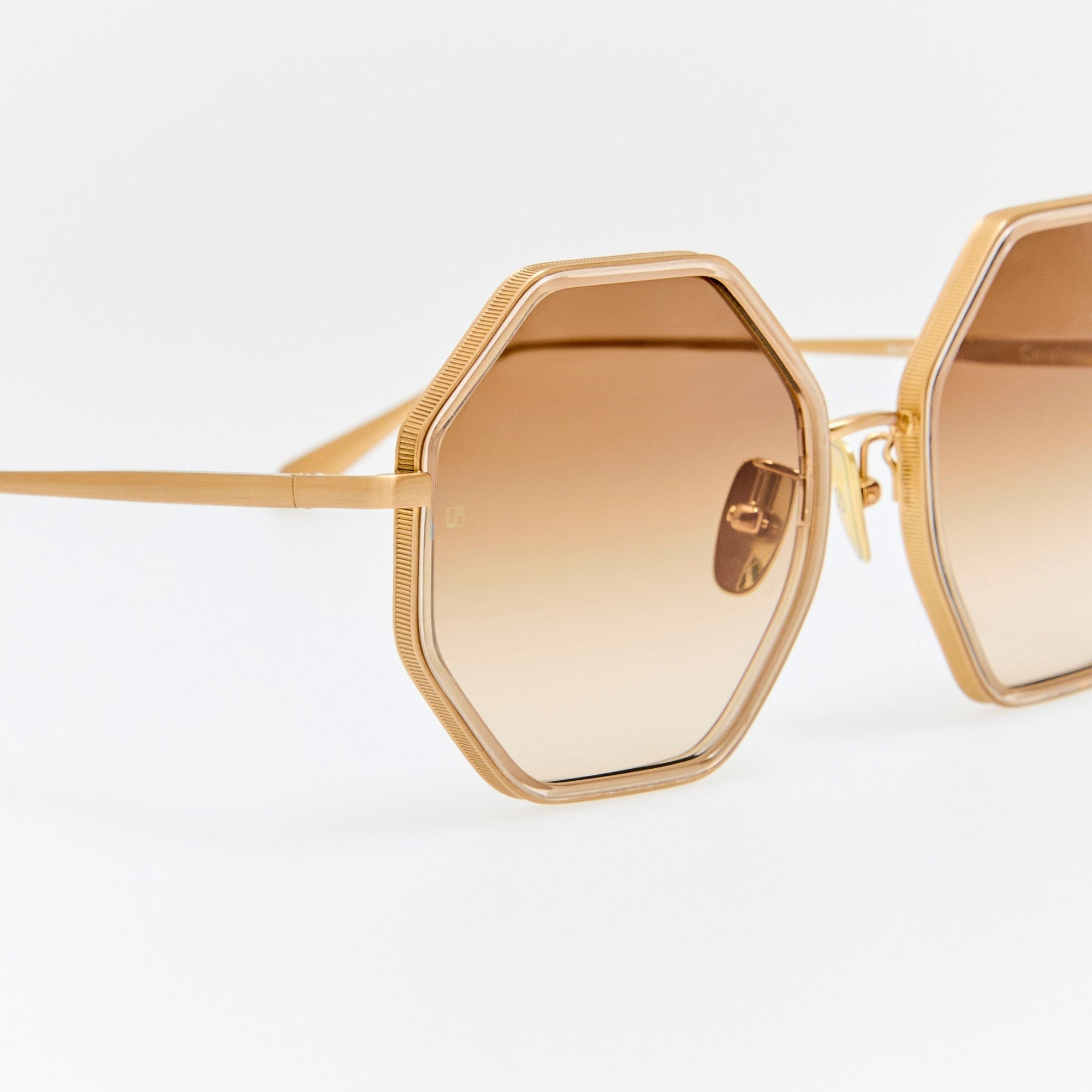 Coraline Sunglasses in Matt Champagne and Mocha