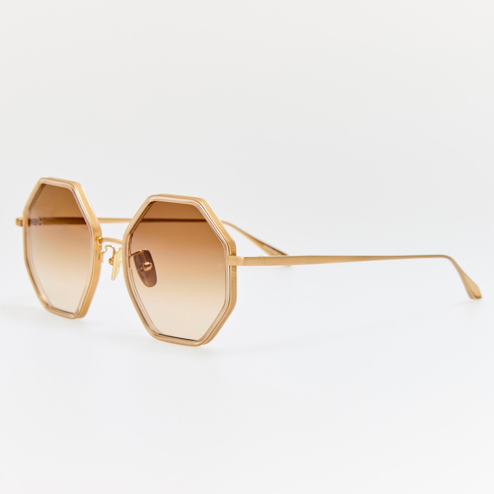 Coraline Sunglasses in Matt Champagne and Mocha