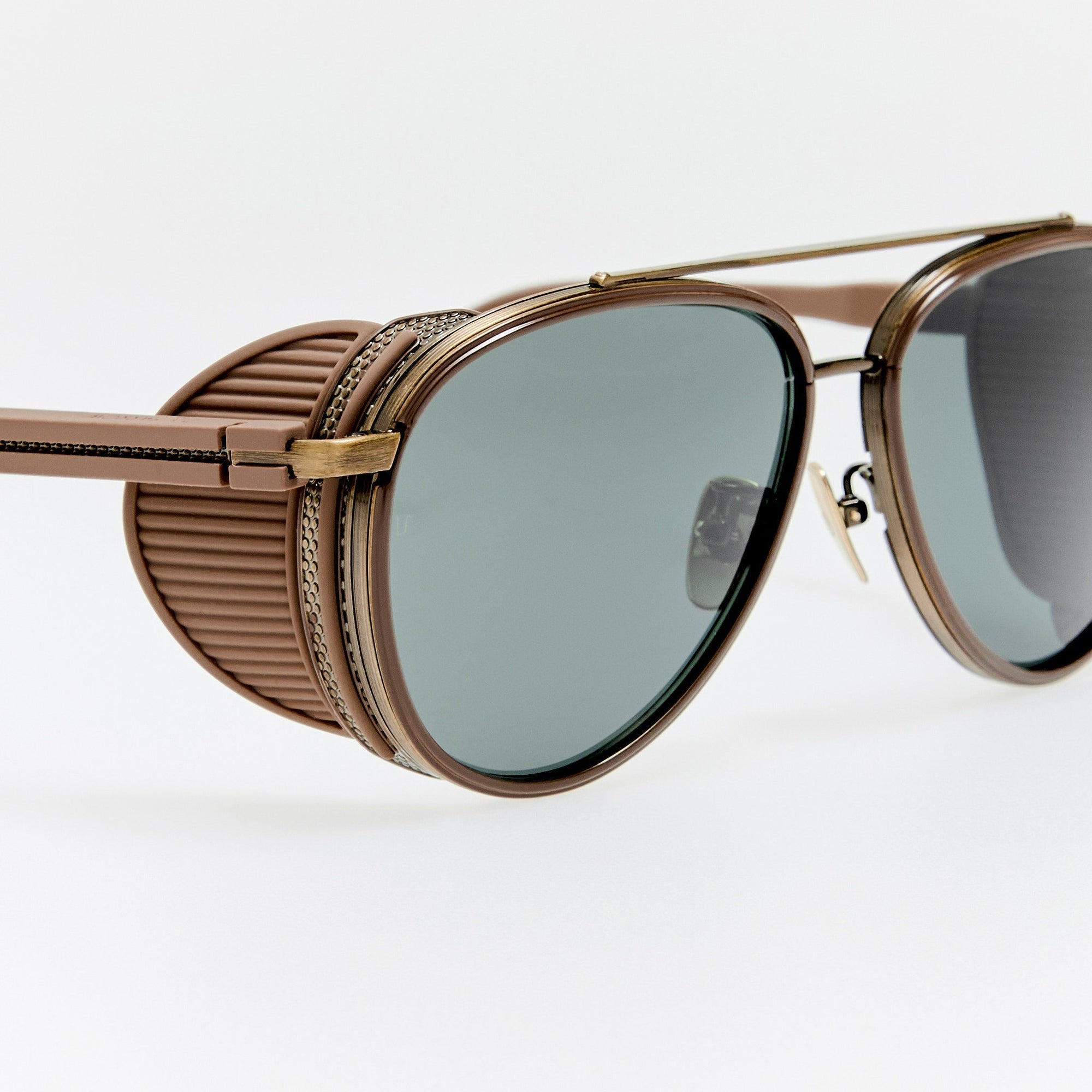 Cortes Explorer Sunglasses in Antique Gold and Green