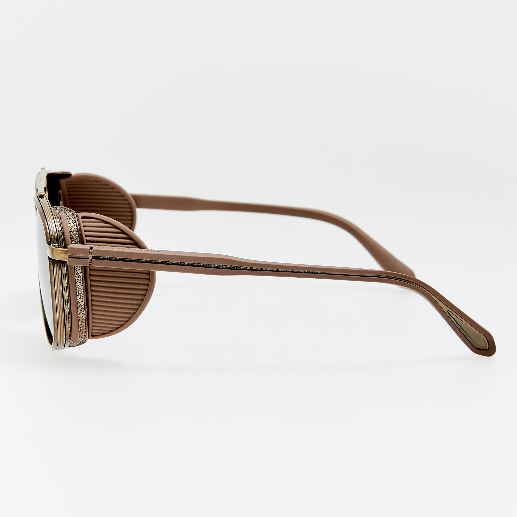 Cortes Explorer Sunglasses in Antique Gold and Green