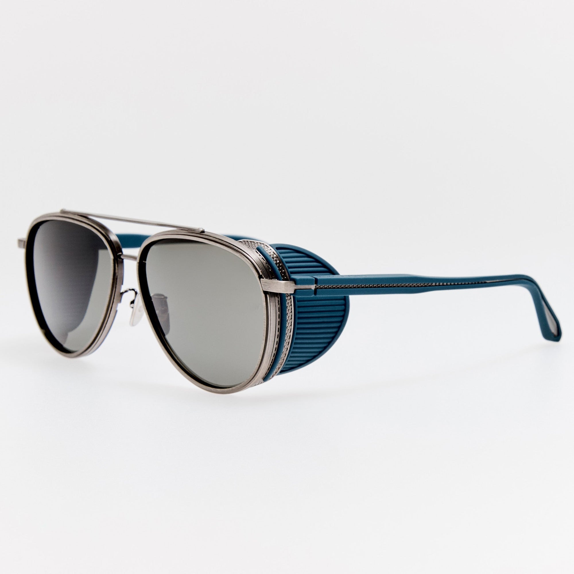 Cortes Explorer Sunglasses in Antique White Gold and Grey