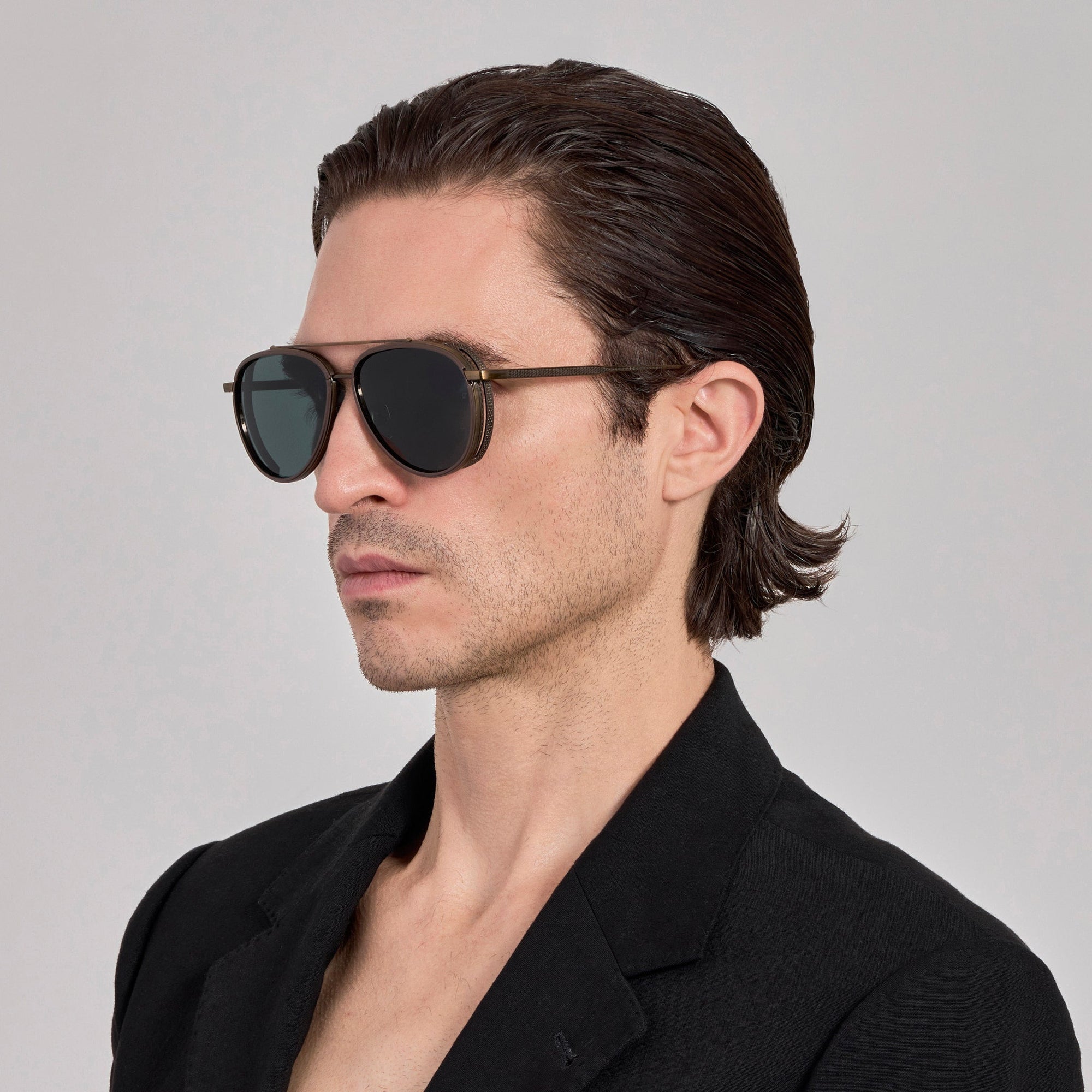 Cortes Explorer Sunglasses in Antique Gold and Green