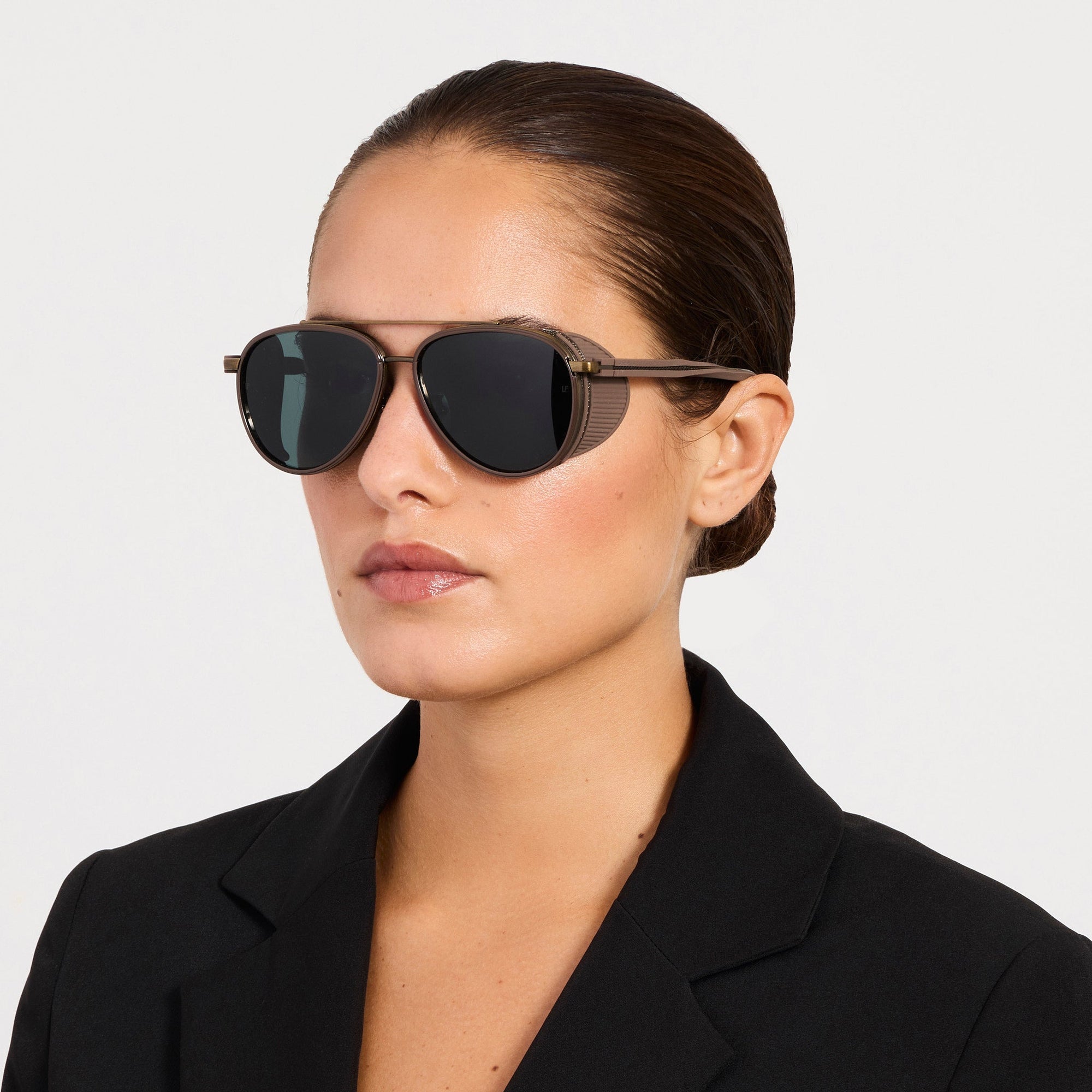 Cortes Explorer Sunglasses in Antique Gold and Green
