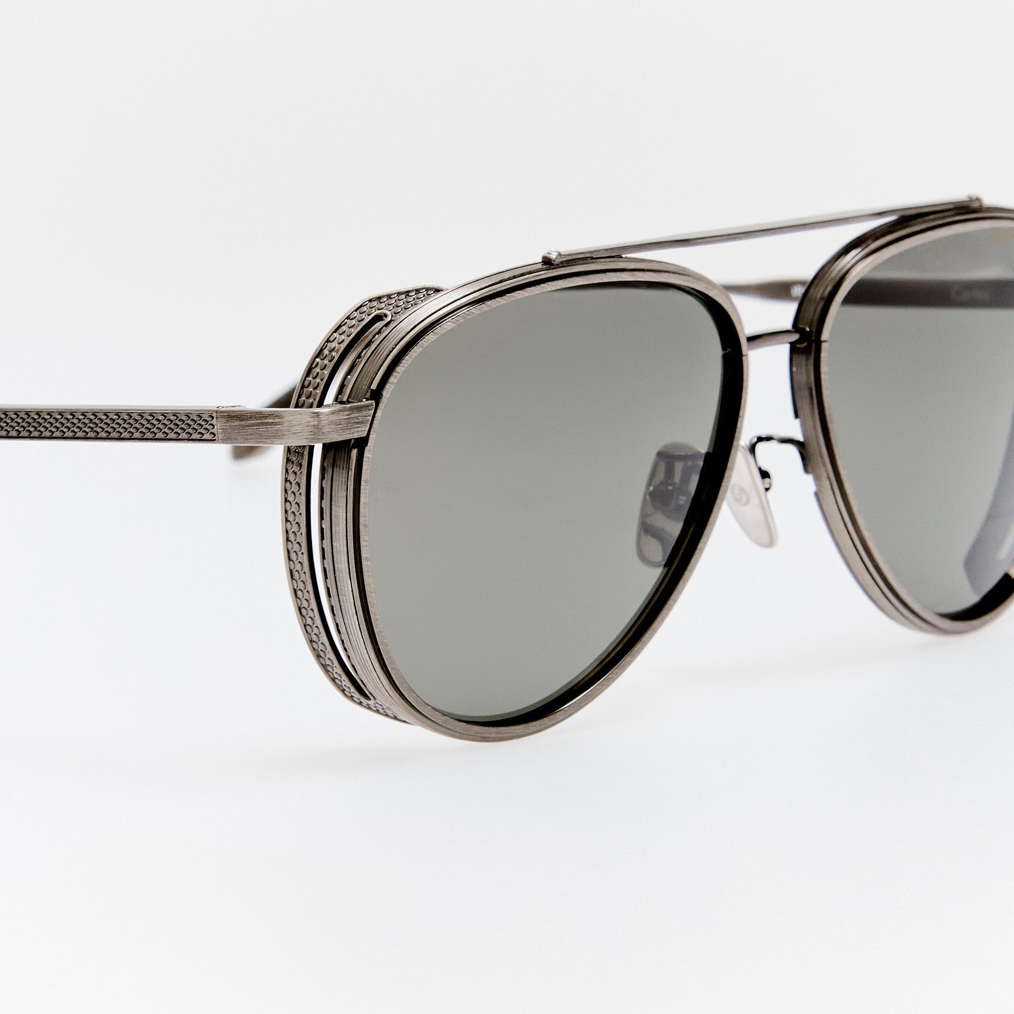 Cortes Explorer Sunglasses in Antique White Gold and Grey