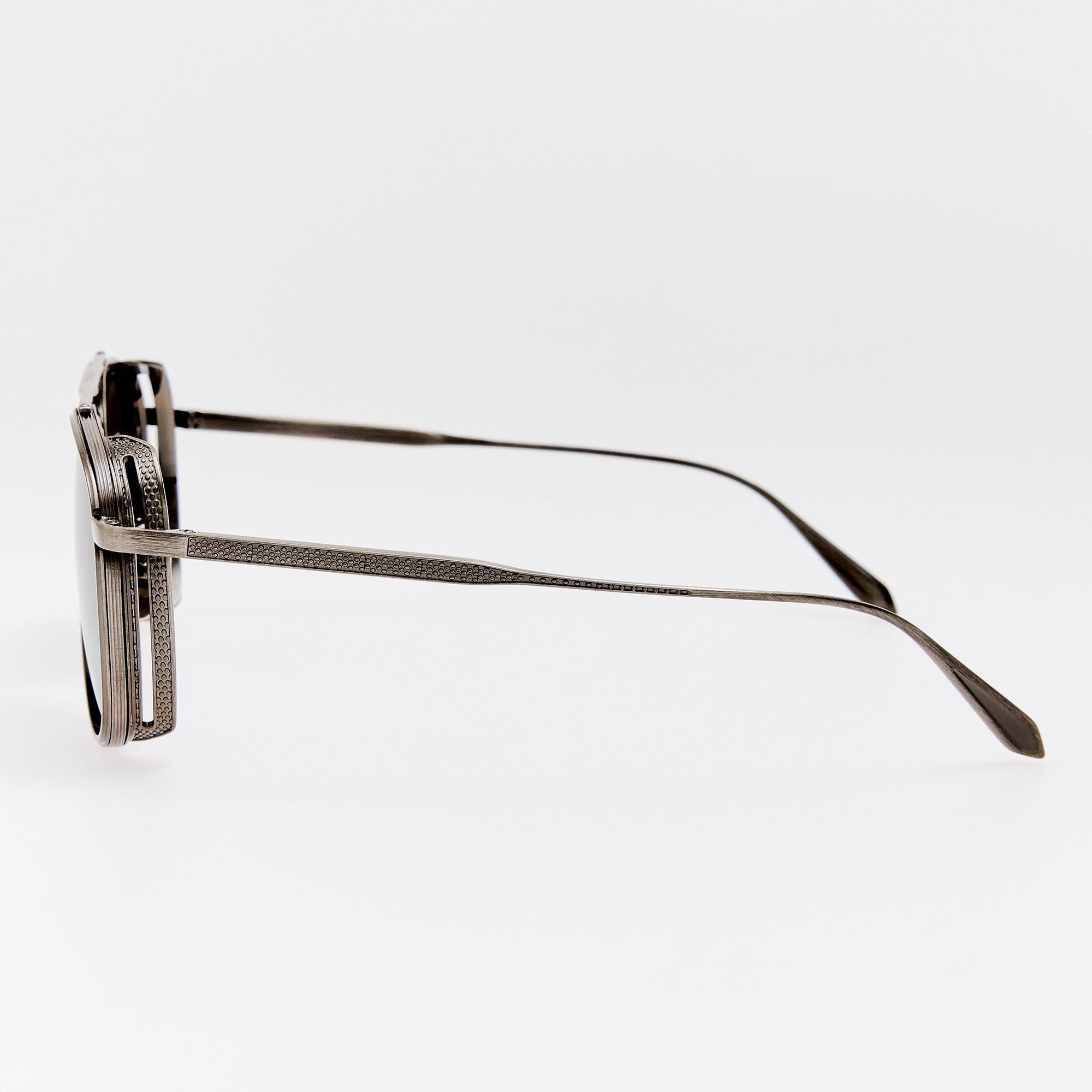 Cortes Explorer Sunglasses in Antique White Gold and Grey