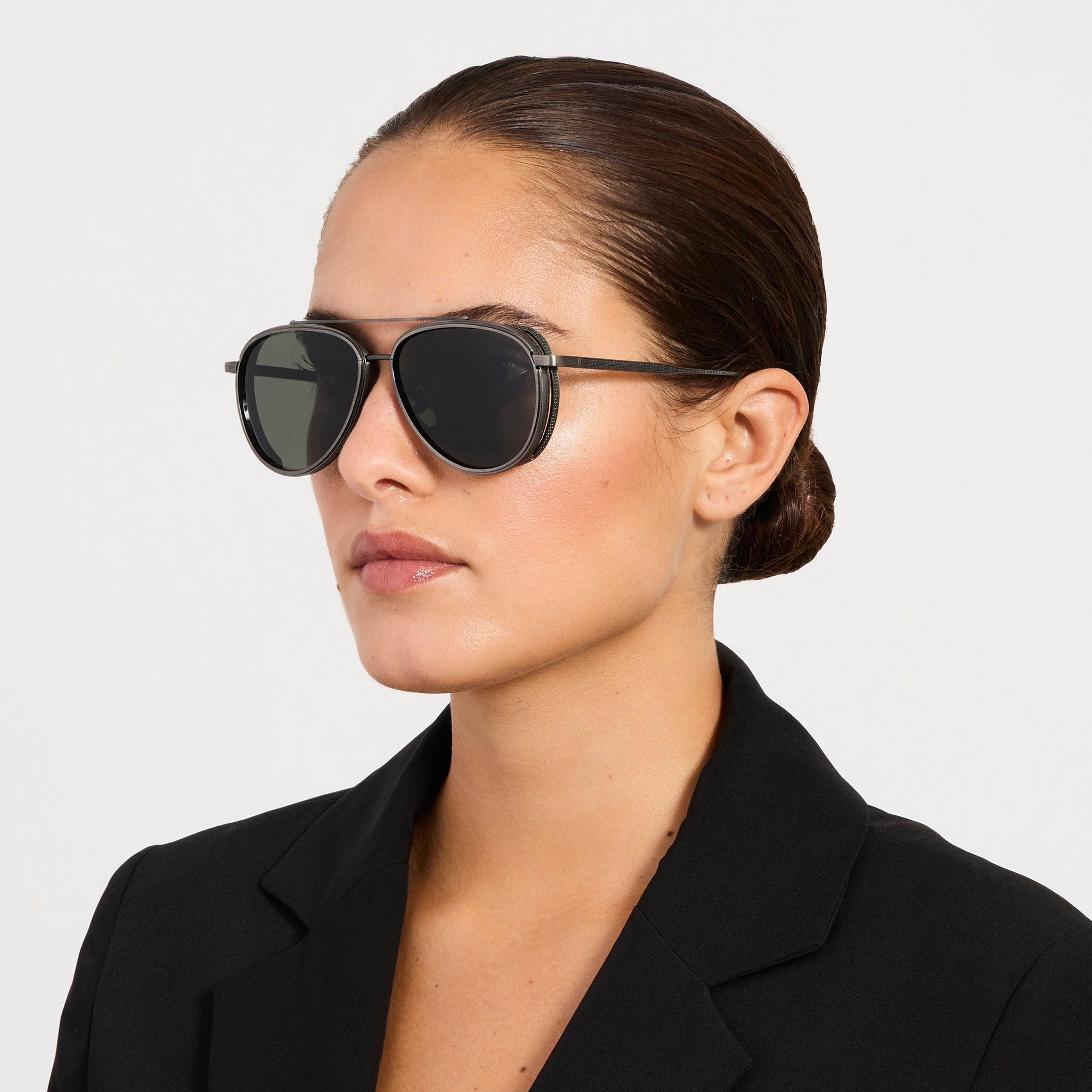 Cortes Explorer Sunglasses in Antique White Gold and Grey